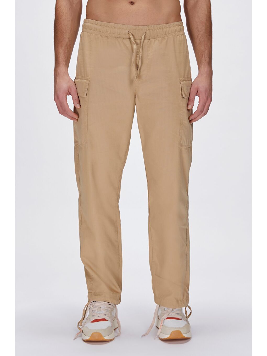 Arixel Bej Erkek%100 Pamuk Kargo Pantolon