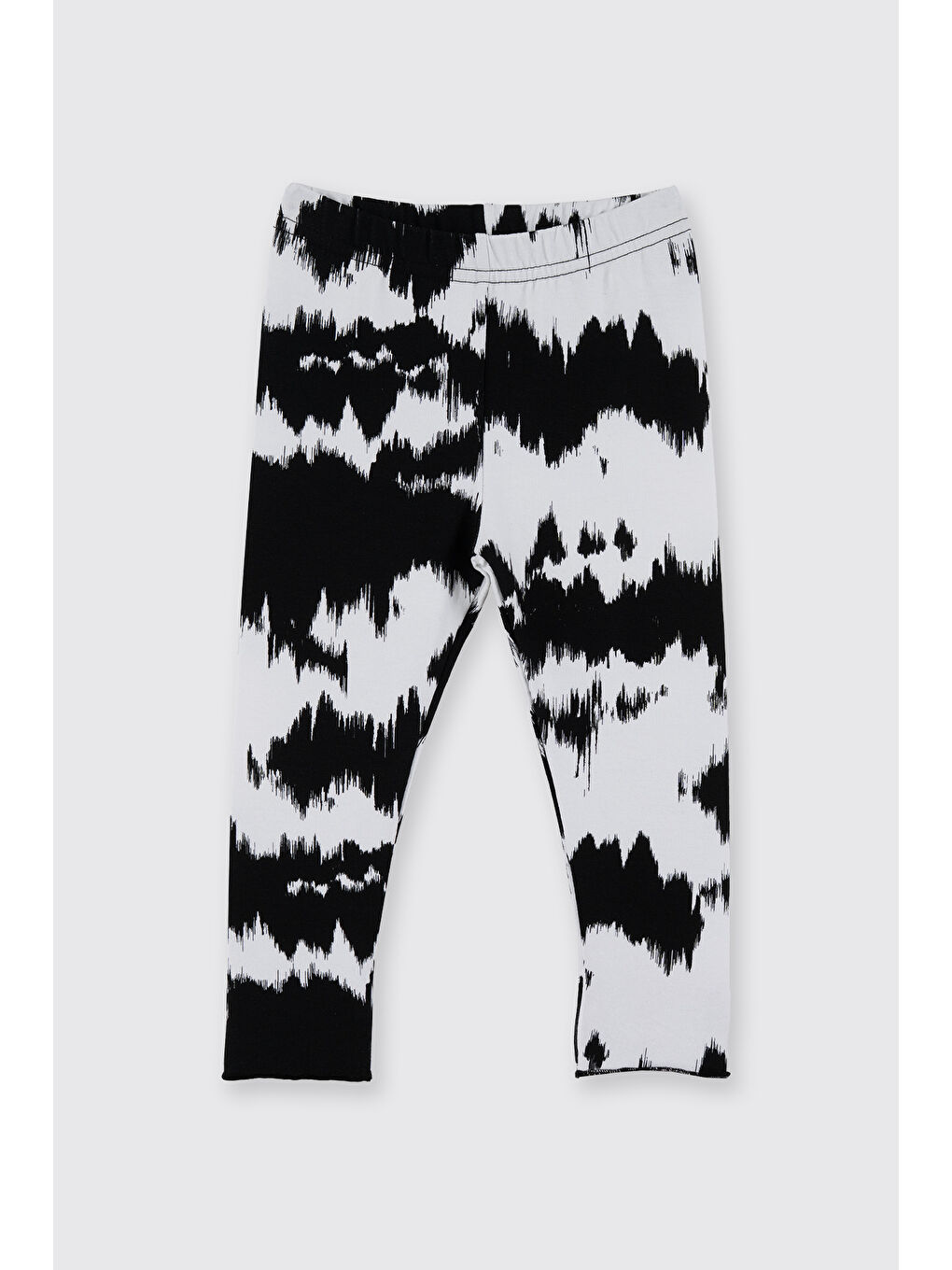 Kız Çocuk Desenli Tayt Siyah-1