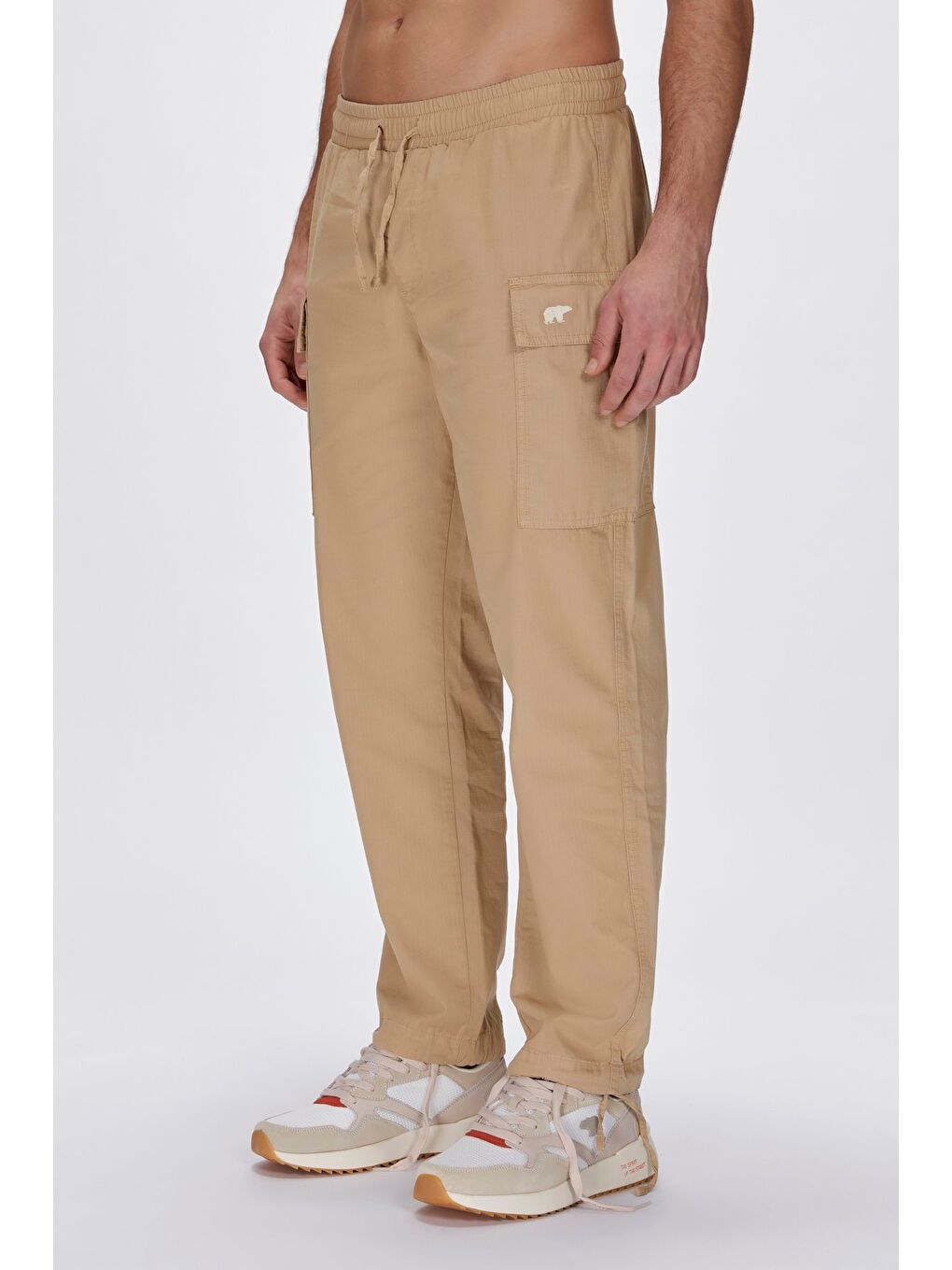 Arixel Bej Erkek%100 Pamuk Kargo Pantolon-2