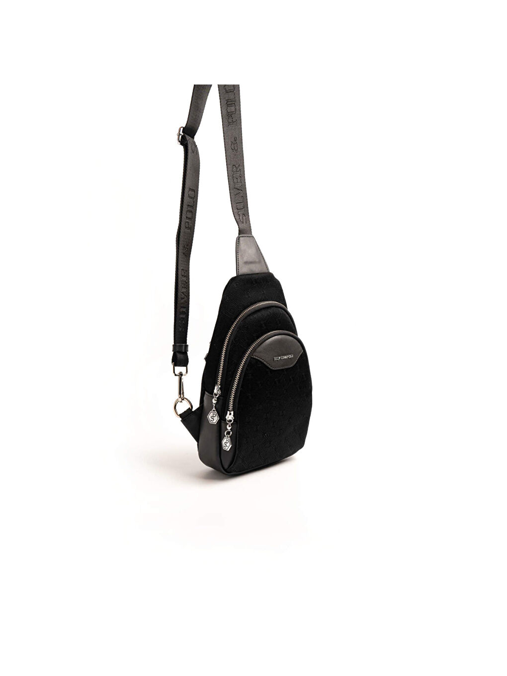 Siyah Kadın Çapraz Göğüs Çantası 959-46536 SILVER POLO FREEBAG M158 SİYAH-NOVA SİYAH-1