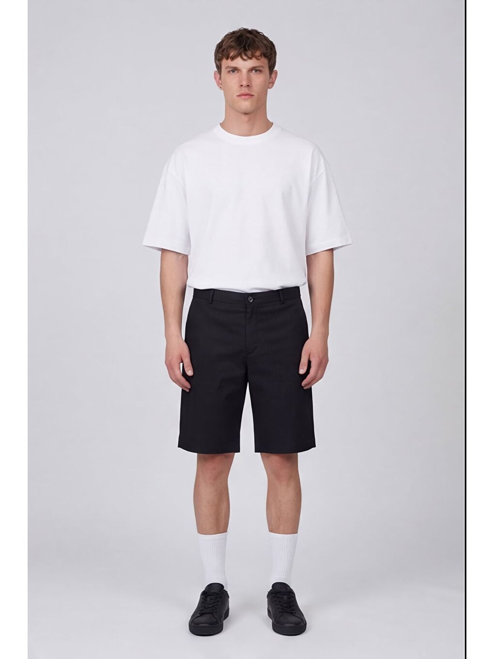 Siyah Erkek Şort-1