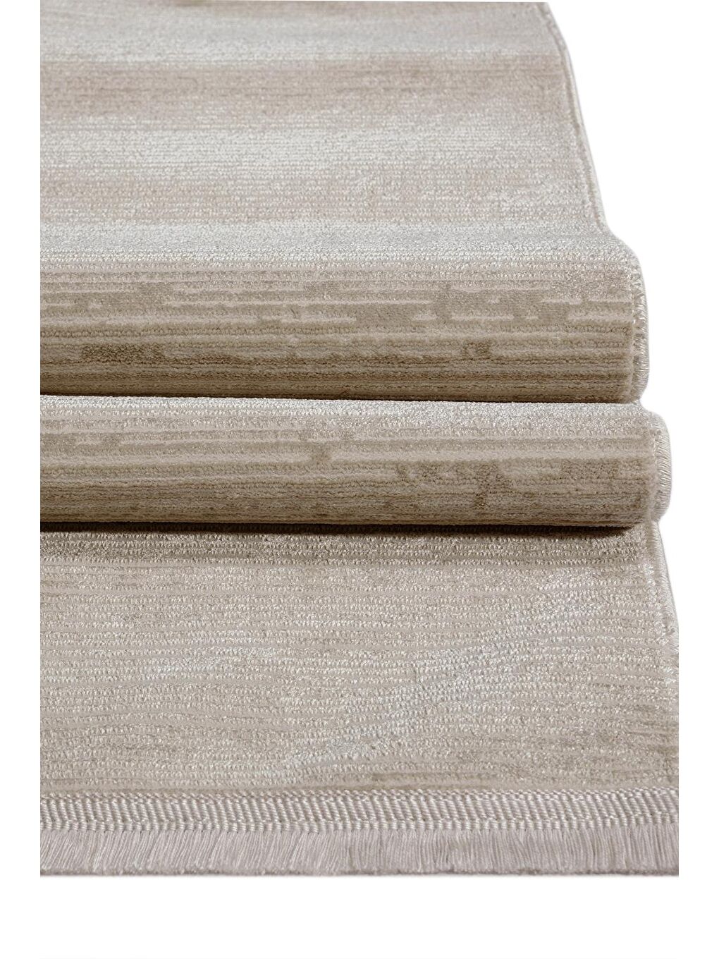 Konfor Parla 5787 Bej Kadife İplikli Salon Mutfak Oturma Odası Halısı Modern Dokuma Halı-100x300-1