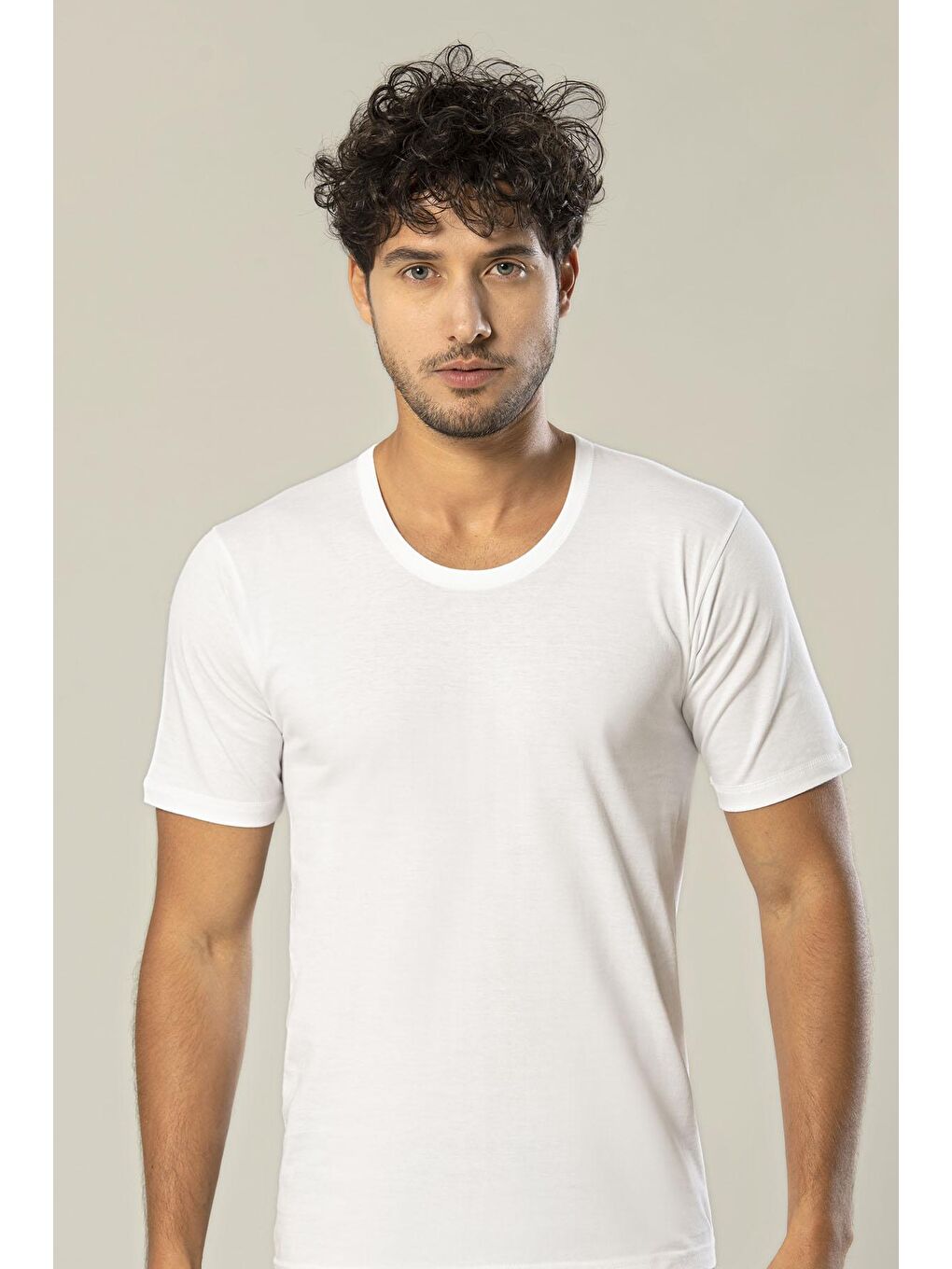 Erdem Beyaz 3'Lü Penye O Yaka Erkek T-Shirt 1150