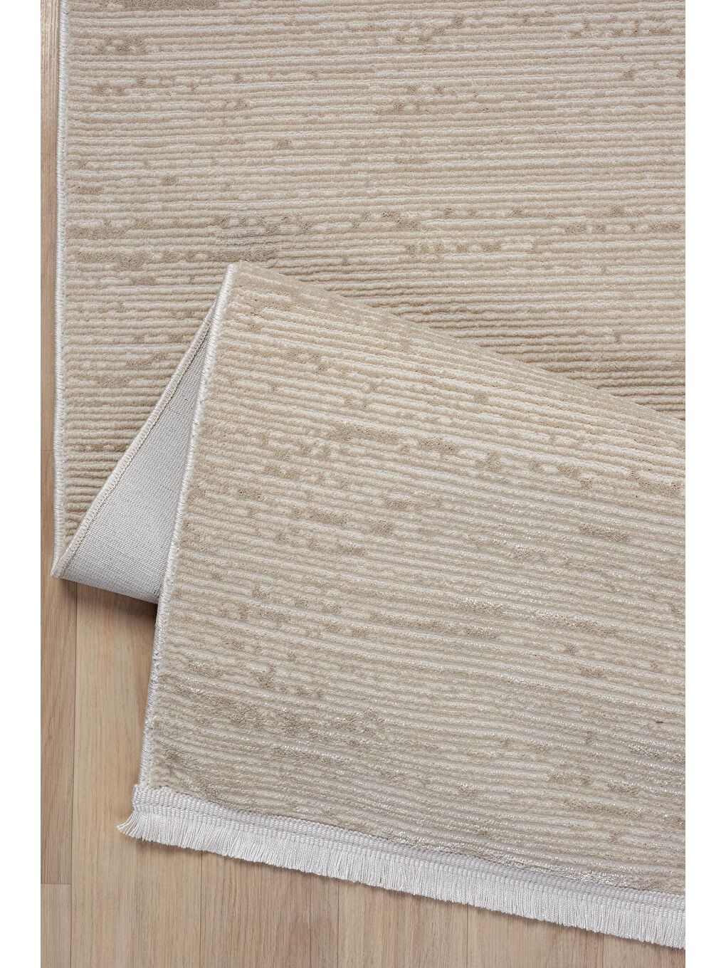 Konfor Parla 5787 Bej Kadife İplikli Salon Mutfak Oturma Odası Halısı Modern Dokuma Halı-100x300-2