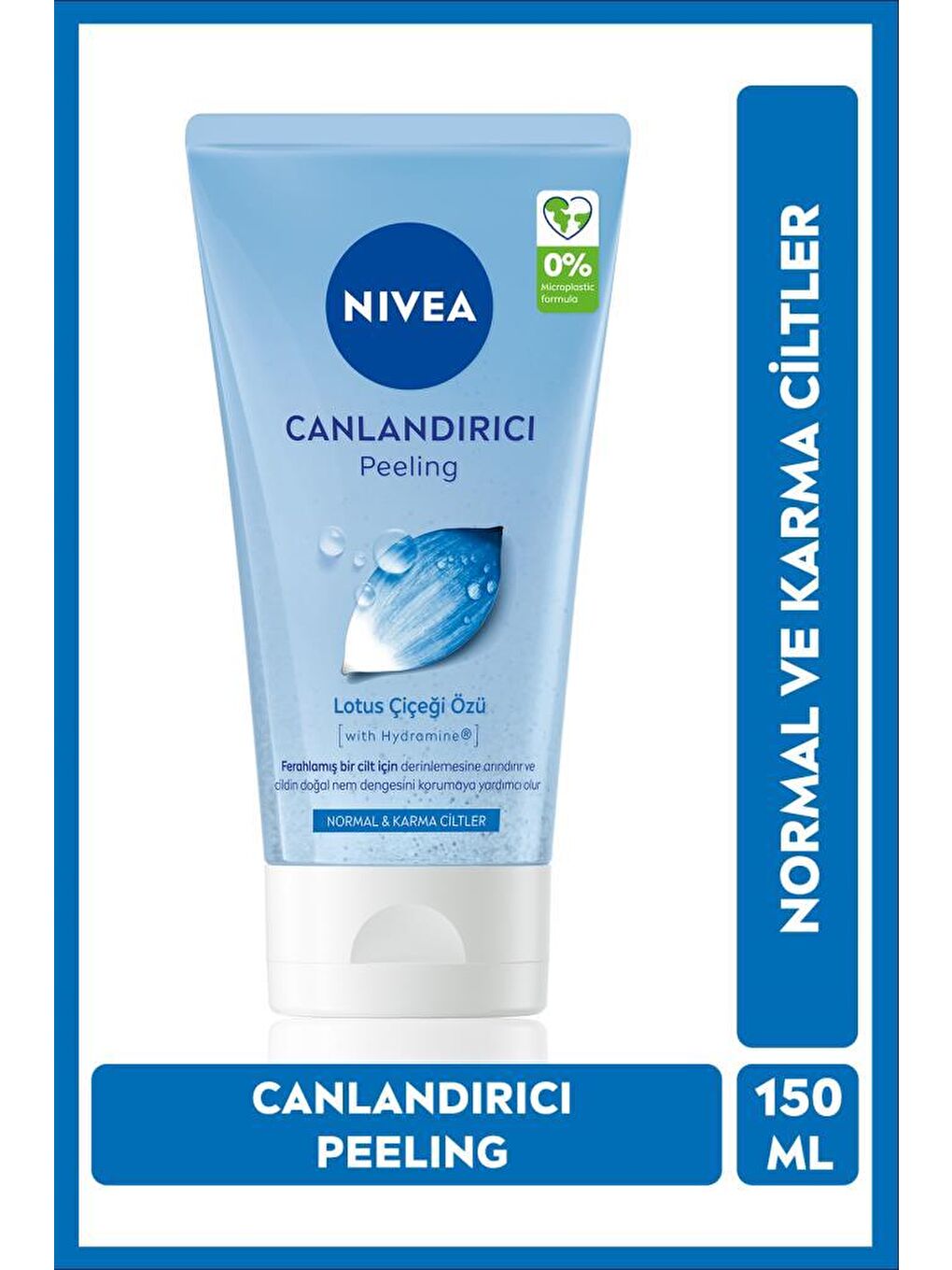 Canlandırıcı Yüz Peelingi 150 ml,Arındırıcı,Nemlendirici,Lotus Çiçeği,E Vitamini, Normal,Karma Cilt