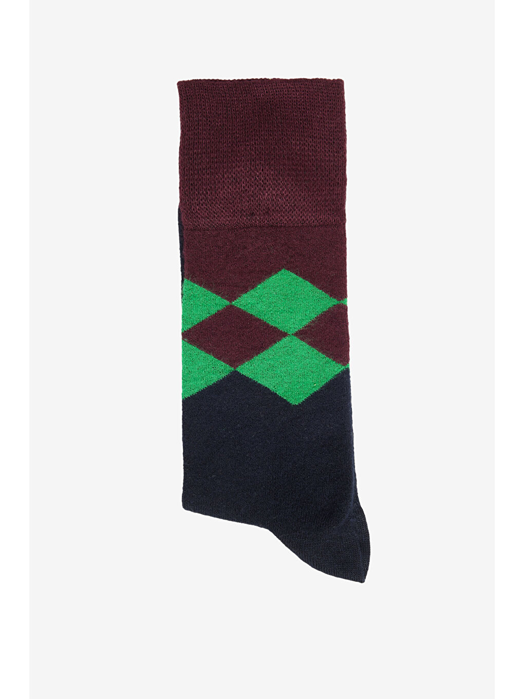 Erkek Haki Pamuklu Desenli Çorap