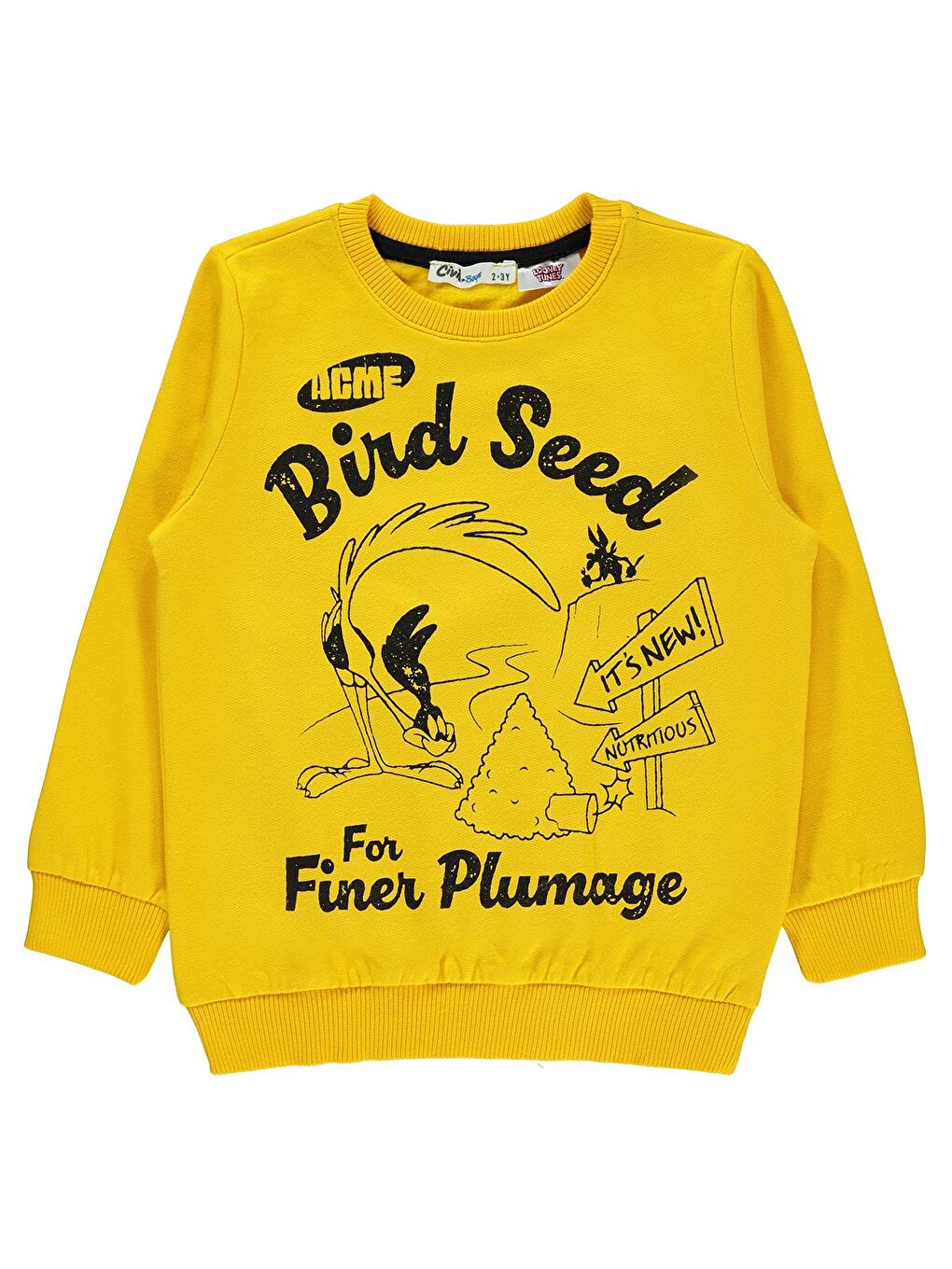 Civil A.Hardal Road Runner Erkek Çocuk Sweatshirt 2-5 Yaş Hardal