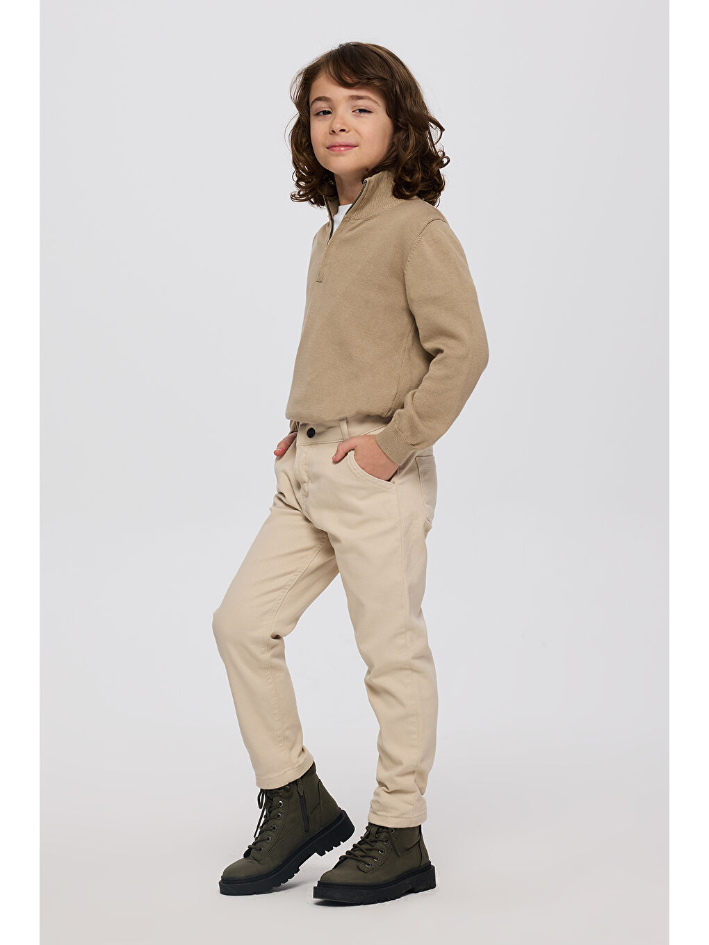 Bej Erkek Çocuk Pantolon-2