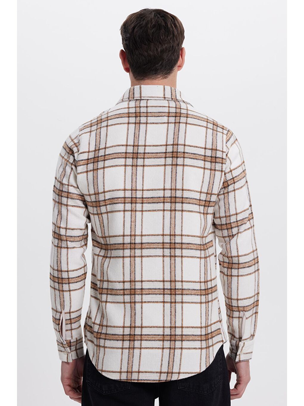 Karışık Erkek Slim Fit Dar Kesim Kareli Tek Cepli Oduncu Gömlek-6