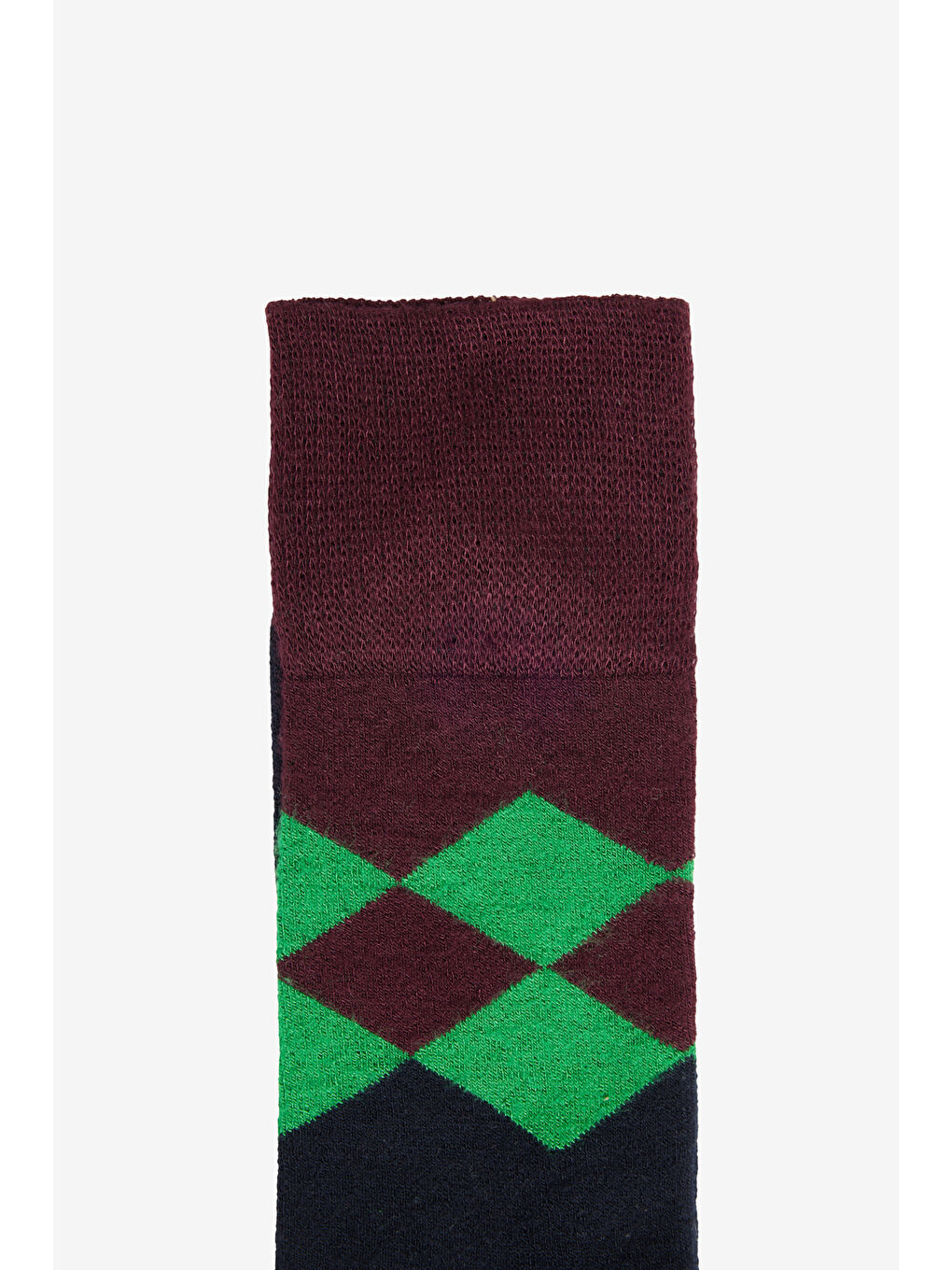 Erkek Haki Pamuklu Desenli Çorap-2