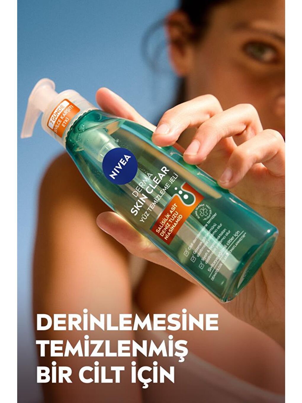 Derma Skin Clear Karşıtı Yüz Temizleme Jeli 150ml ve Nemlendirici Tonik 200ml, Nisaniamid-2