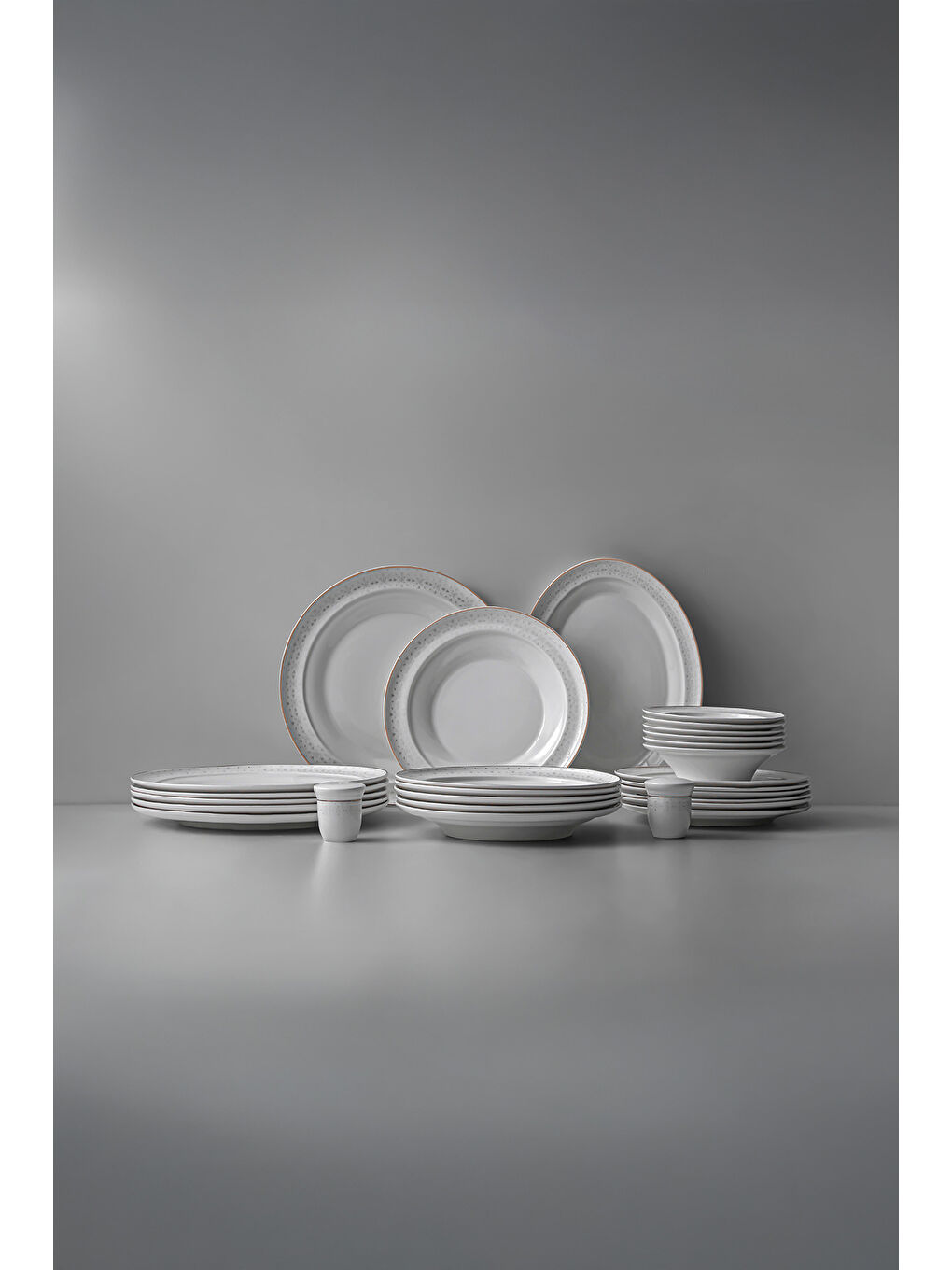 Sarı Camelia Altın Yaldızlı 28 Parça Porselen Yemek Takımı-1