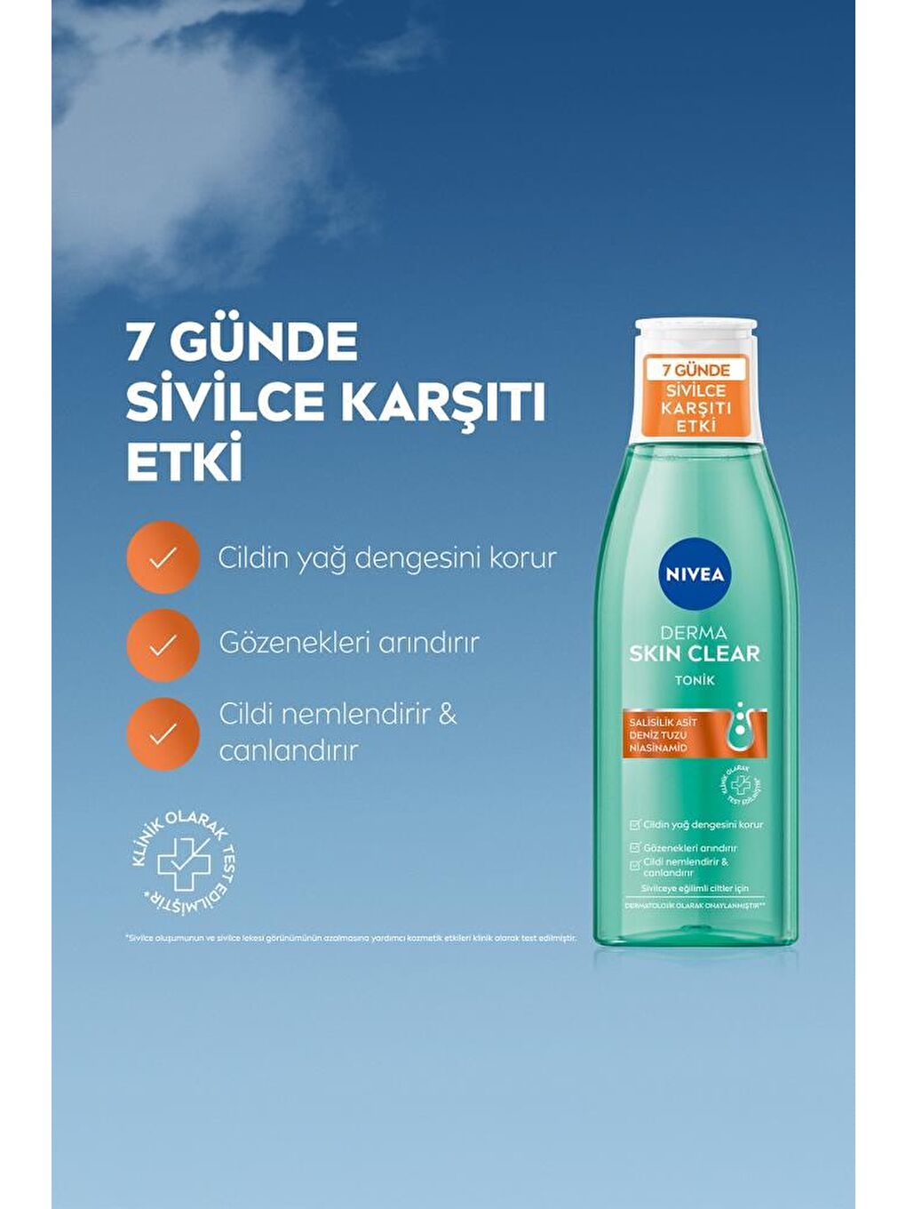 Derma Skin Clear Karşıtı Yüz Temizleme Jeli 150ml ve Nemlendirici Tonik 200ml, Nisaniamid-3