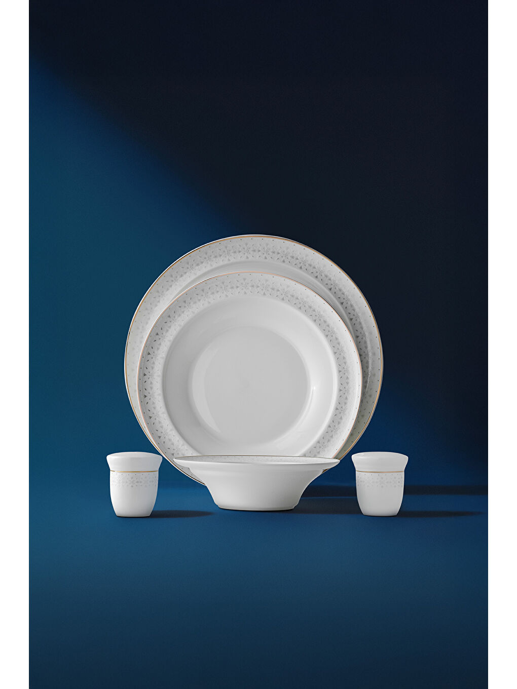 Sarı Camelia Altın Yaldızlı 28 Parça Porselen Yemek Takımı-4