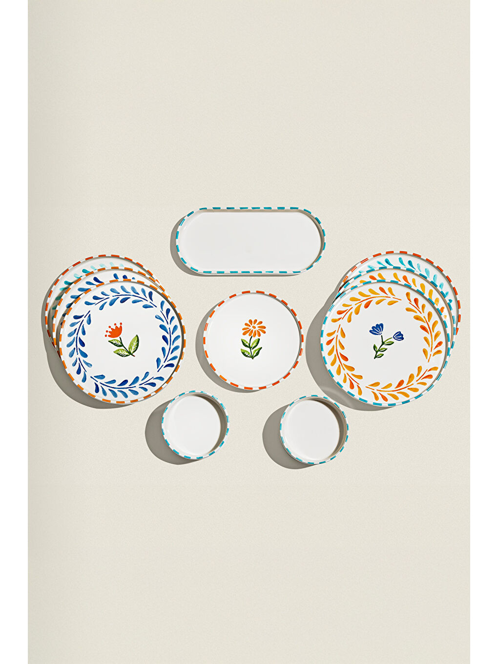 Mavi Summer Flowers 6 Kişilik 13 Parça Seramik Kahvaltı Takımı-3