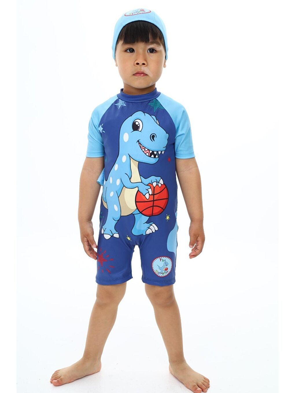 Lacivert Erkek Çocuk Boneli-3 Boyutlu-Baskılı Mayo Takımı 12244