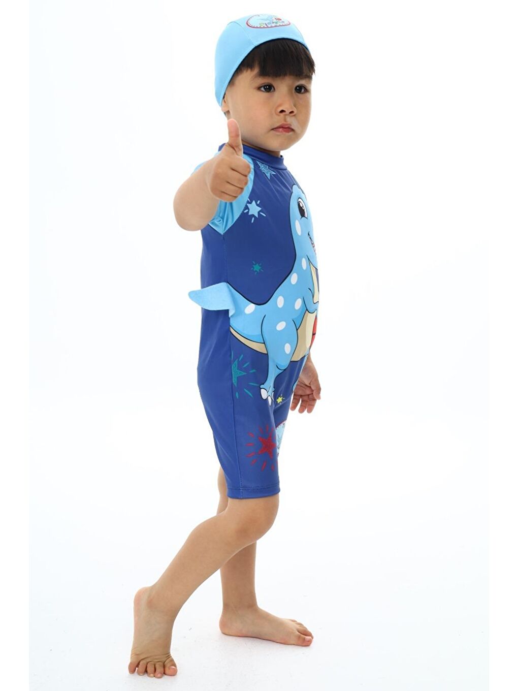 Lacivert Erkek Çocuk Boneli-3 Boyutlu-Baskılı Mayo Takımı 12244-1