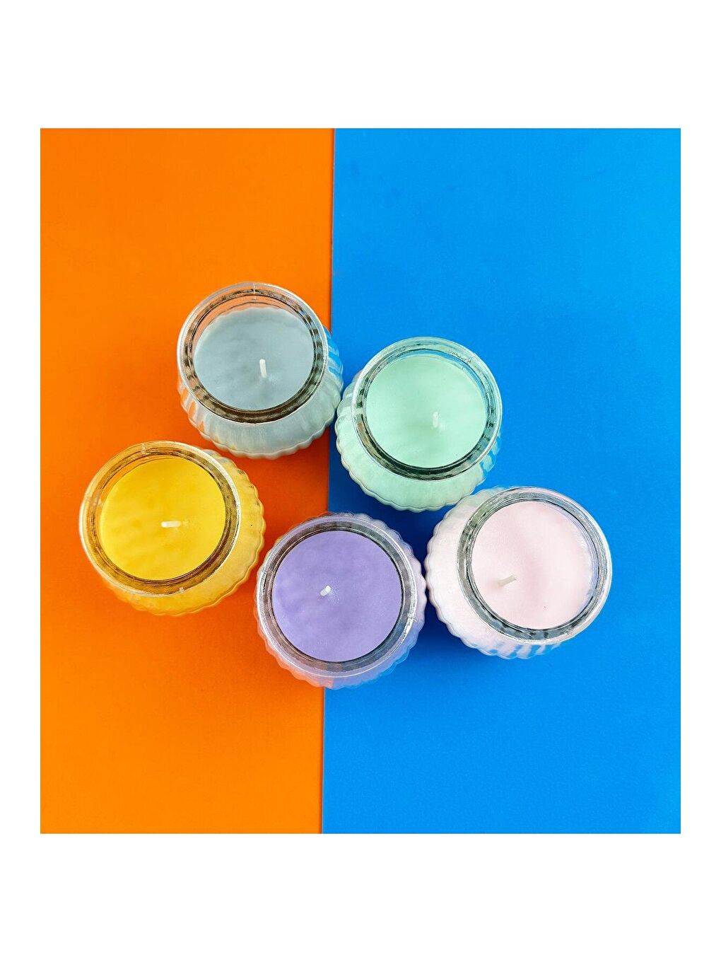 Karışık Modern Dekorasyonlu Cam Kavanoz Mum   Tek Adet-1