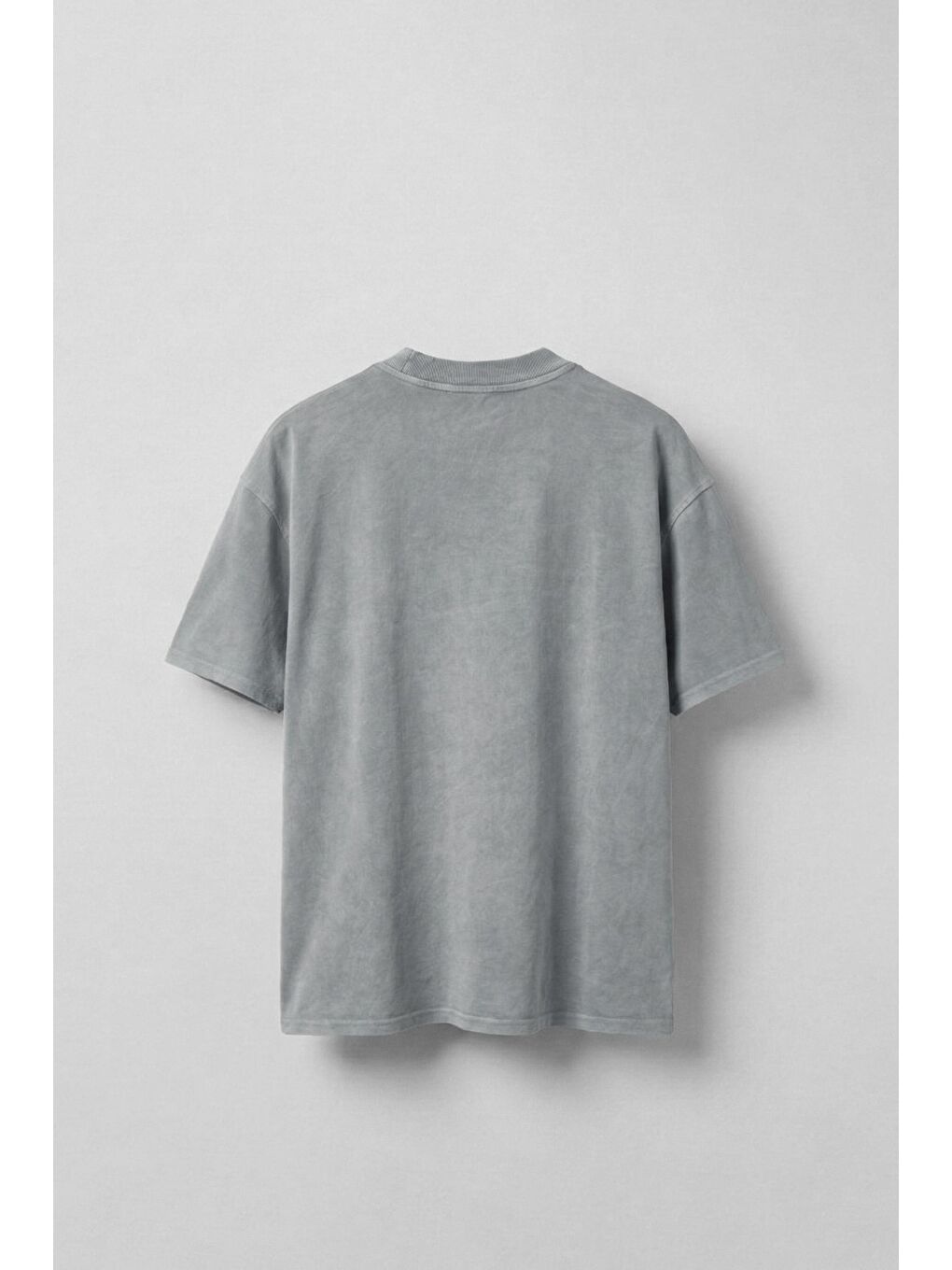 Erkek Baskılı Yıkamalı Premium Oversize T-Shirt Gri-1