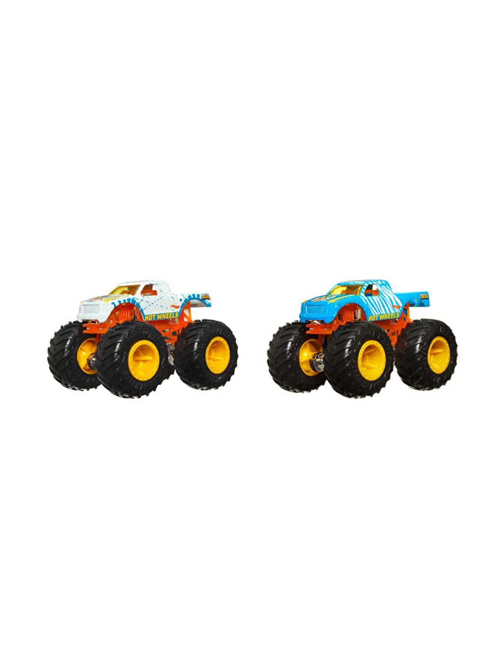 Hot Wheels Beyaz-Renklibaskı Monster Trucks Color Shifters Renk Değiştiren Araçlar HNW05 - 1