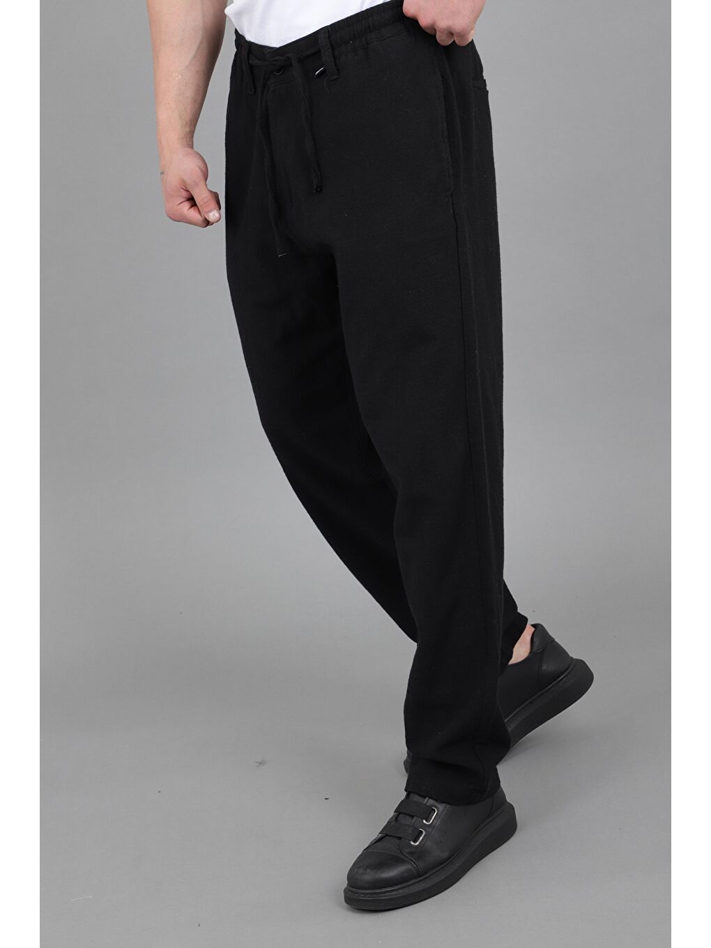 Siyah Flamlı Baggy Jogger Pantolon MM 260_0442-1