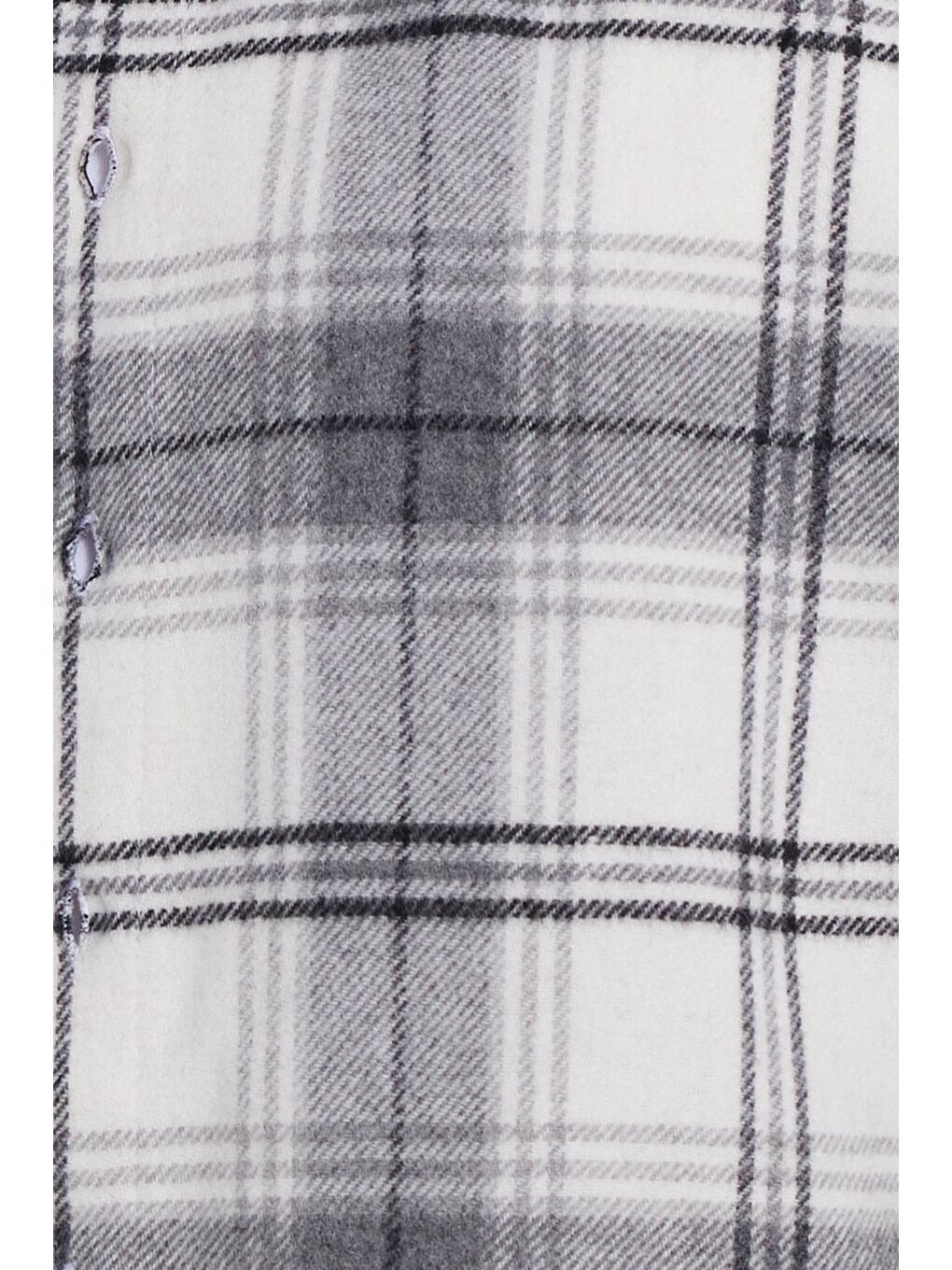 Gri Erkek Relax Fit Rahat Kesim Kışlık Kareli Oduncu Gömlek-4