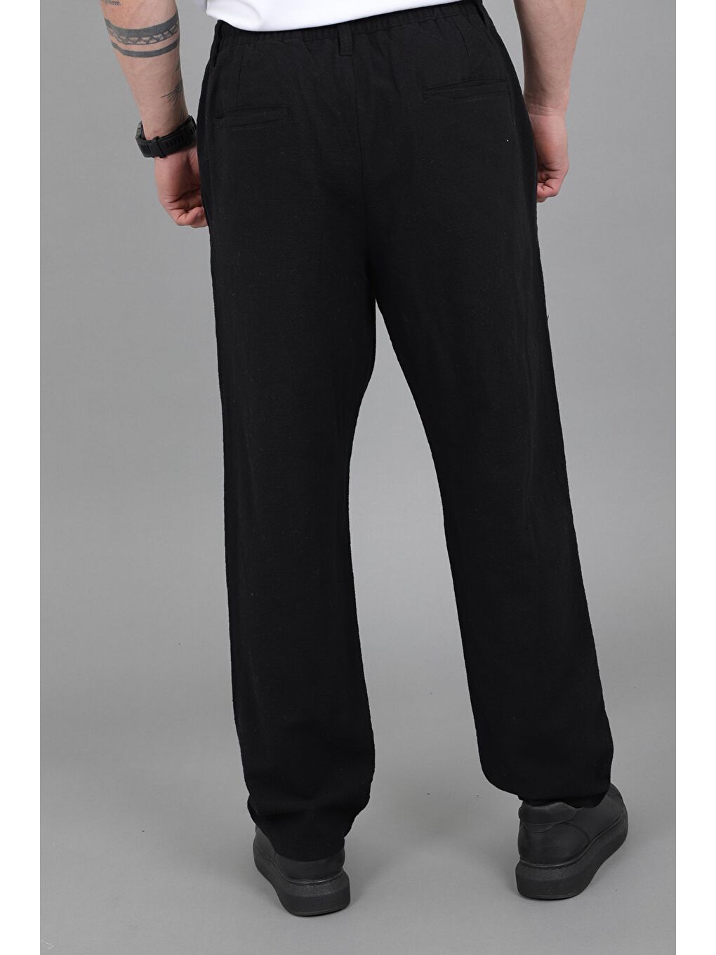 Siyah Flamlı Baggy Jogger Pantolon MM 260_0442-5