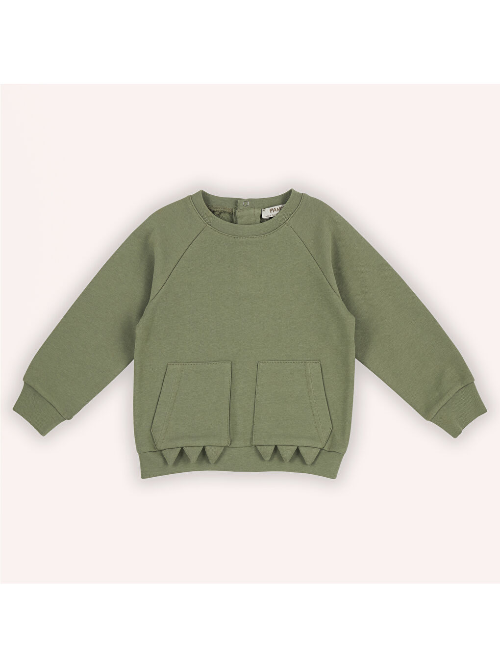 Panço Haki Erkek Çocuk İki Cepli Sweatshirt