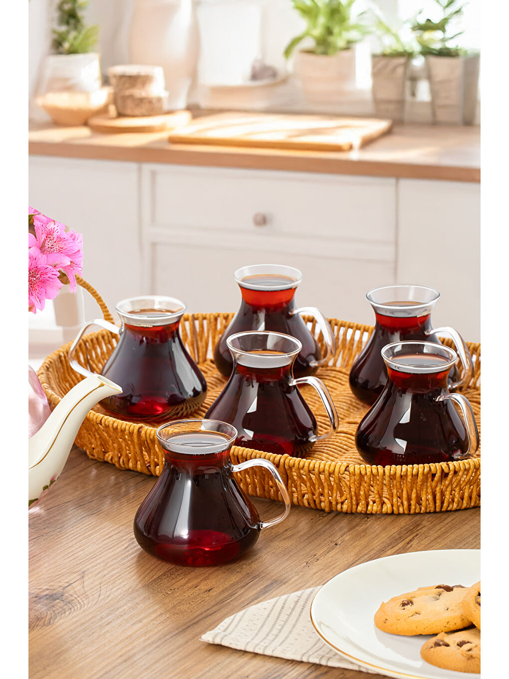 Renksiz 16043 Ehl-i Keyf 6'lı Borosilikat Cam Çay Bardağı Seti-2