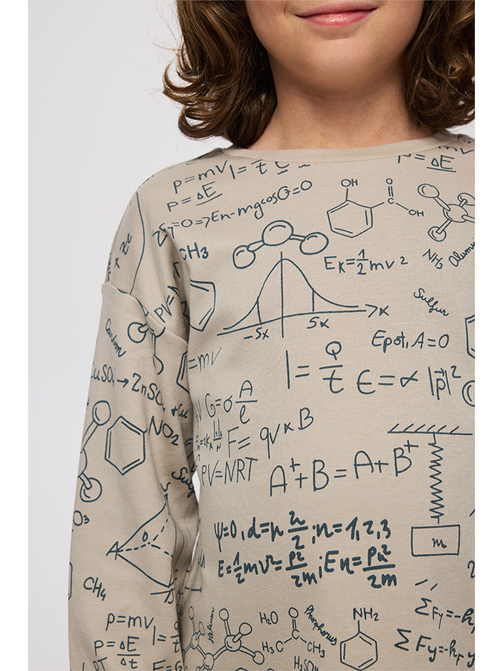 Bej Erkek Çocuk Baskılı Pijama Takımı Taş-7