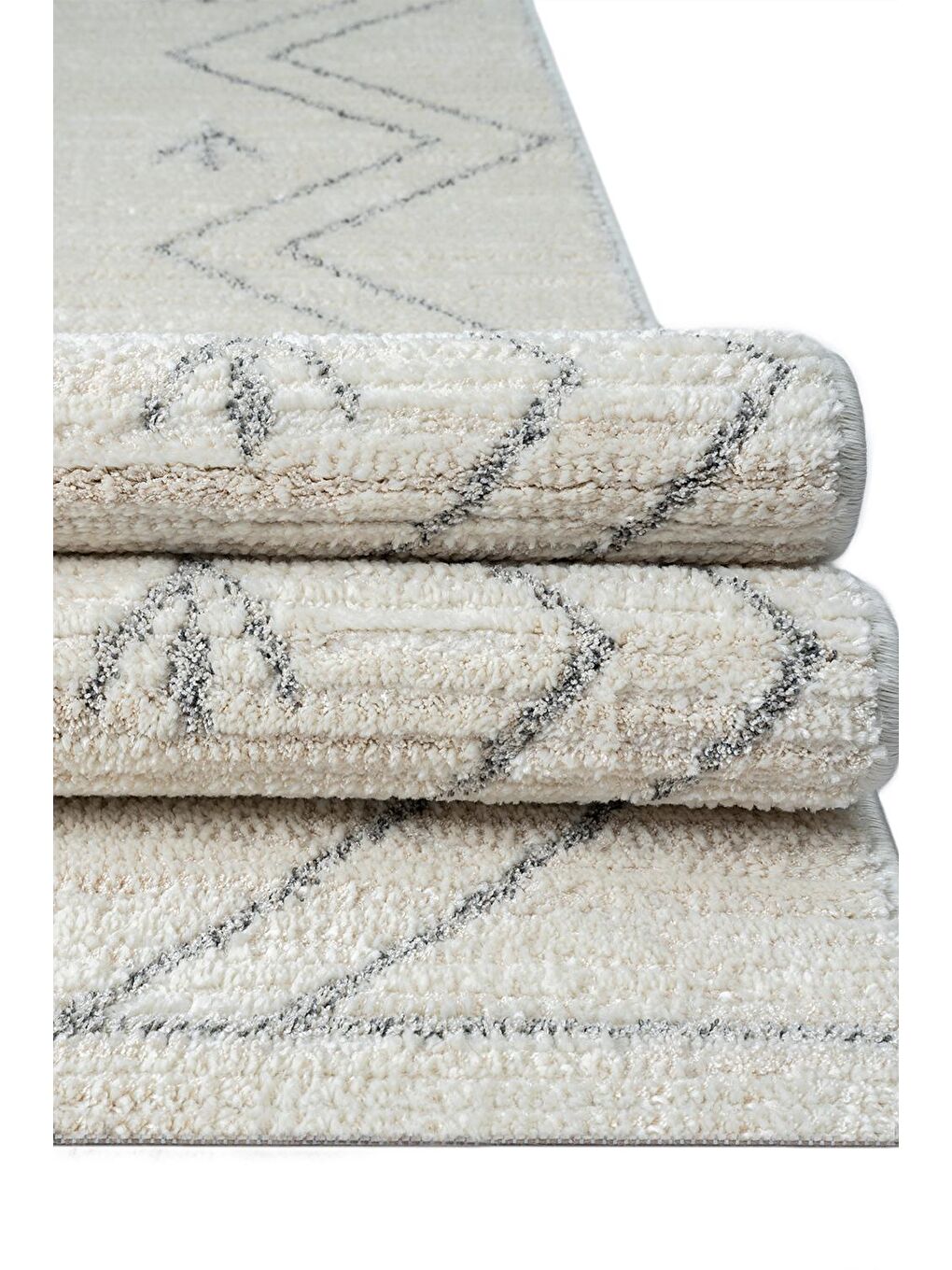 Ekru Claude 1636 Modern Dokuma Halı Yumuşak İplikli-100x200-1