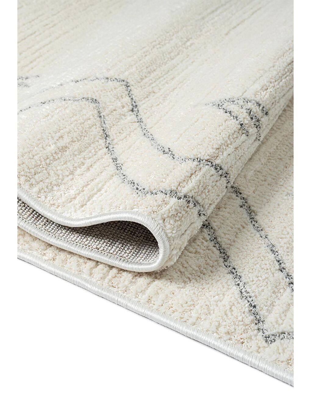 Ekru Claude 1636 Modern Dokuma Halı Yumuşak İplikli-100x200-2