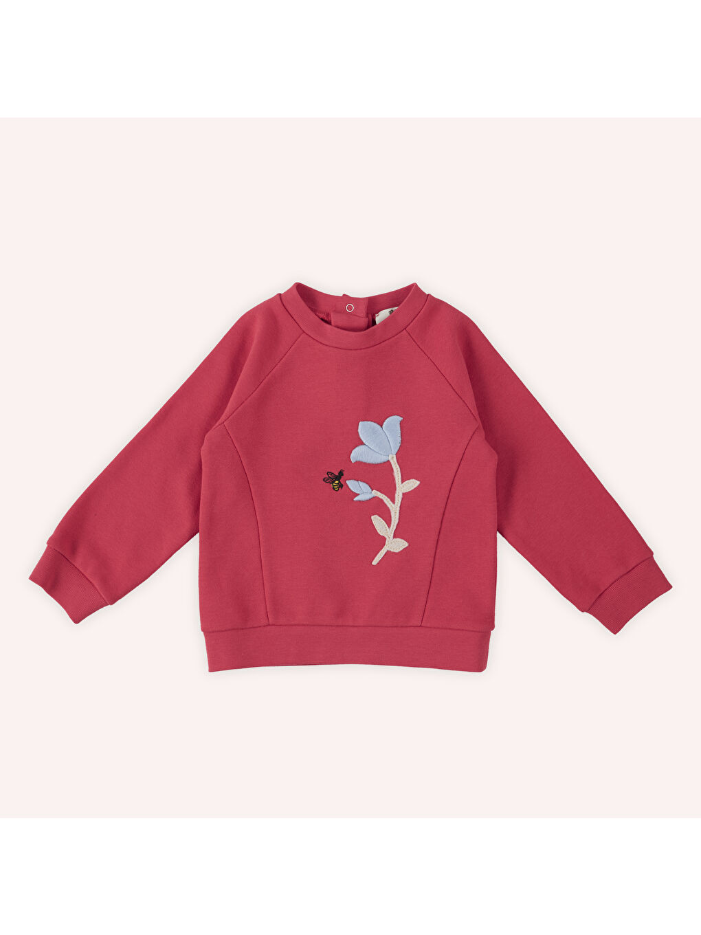 Panço Kirmizi Kız Çocuk Nakış Detaylı Sweatshirt - 2