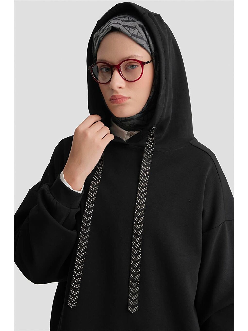 Kapüşonlu Sweat Siyah