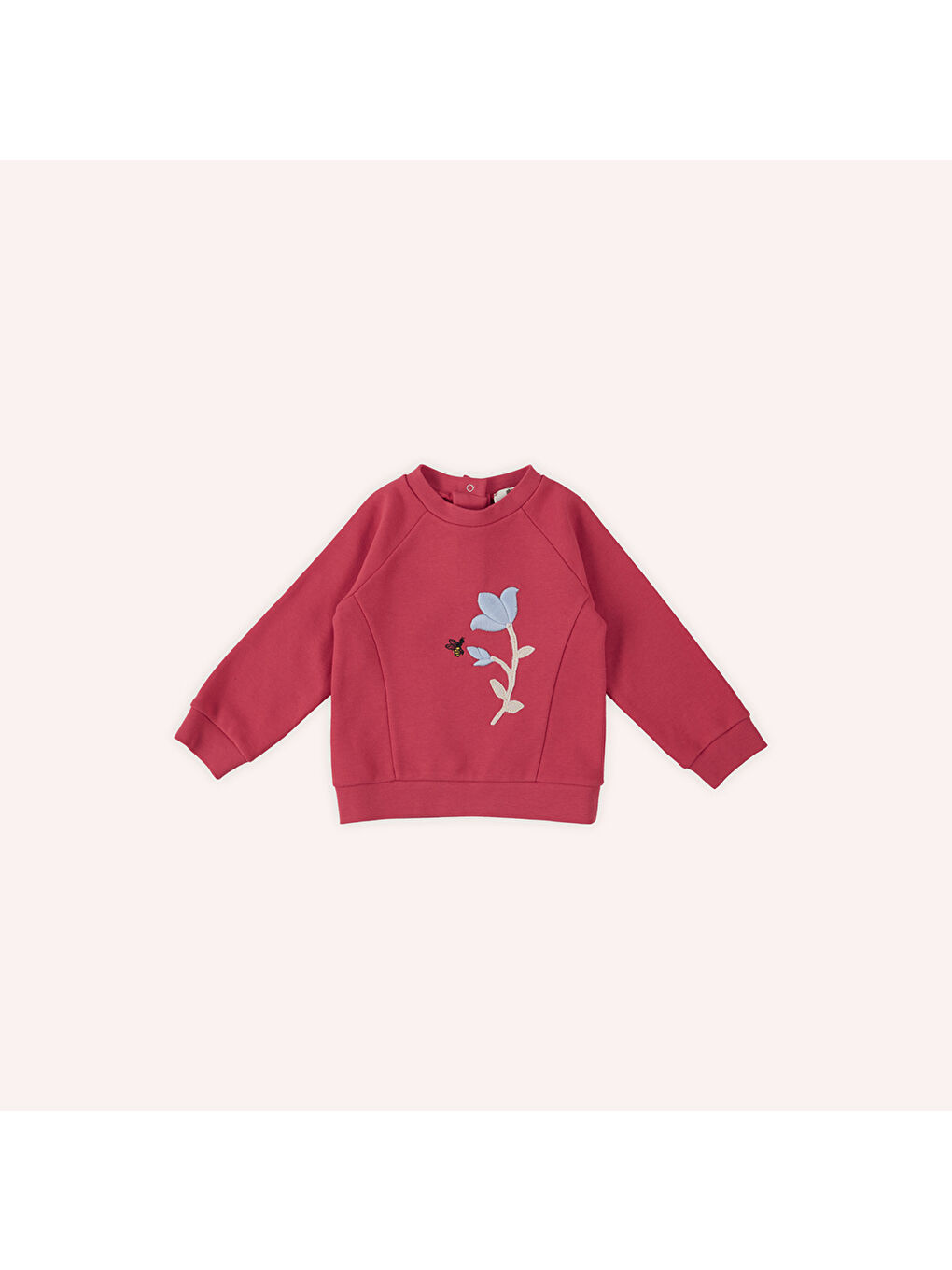 Panço Kirmizi Kız Çocuk Nakış Detaylı Sweatshirt