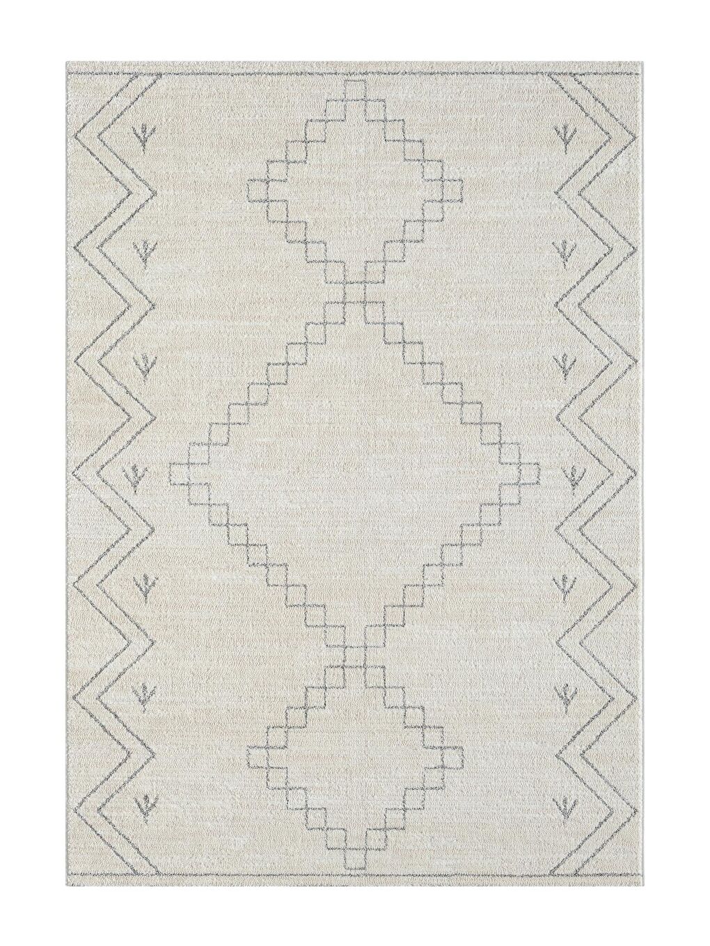 Ekru Claude 1636 Modern Dokuma Halı Yumuşak İplikli-100x200-4