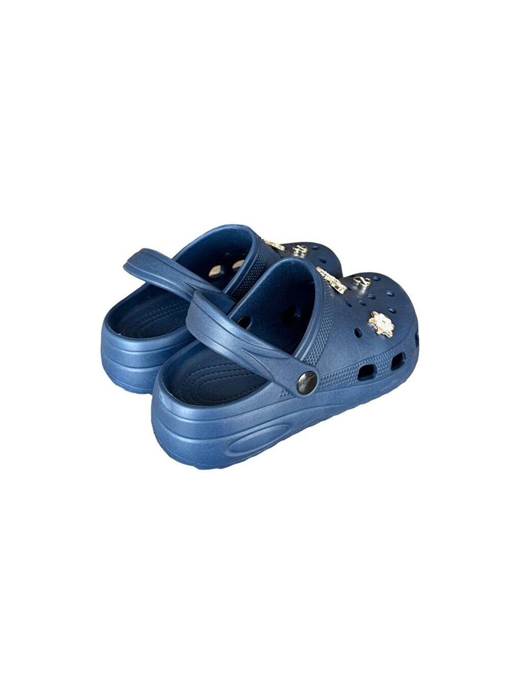 Lacivert Yüksek Taban Aksesuarlı Kadın Sandalet Lacİvert-4
