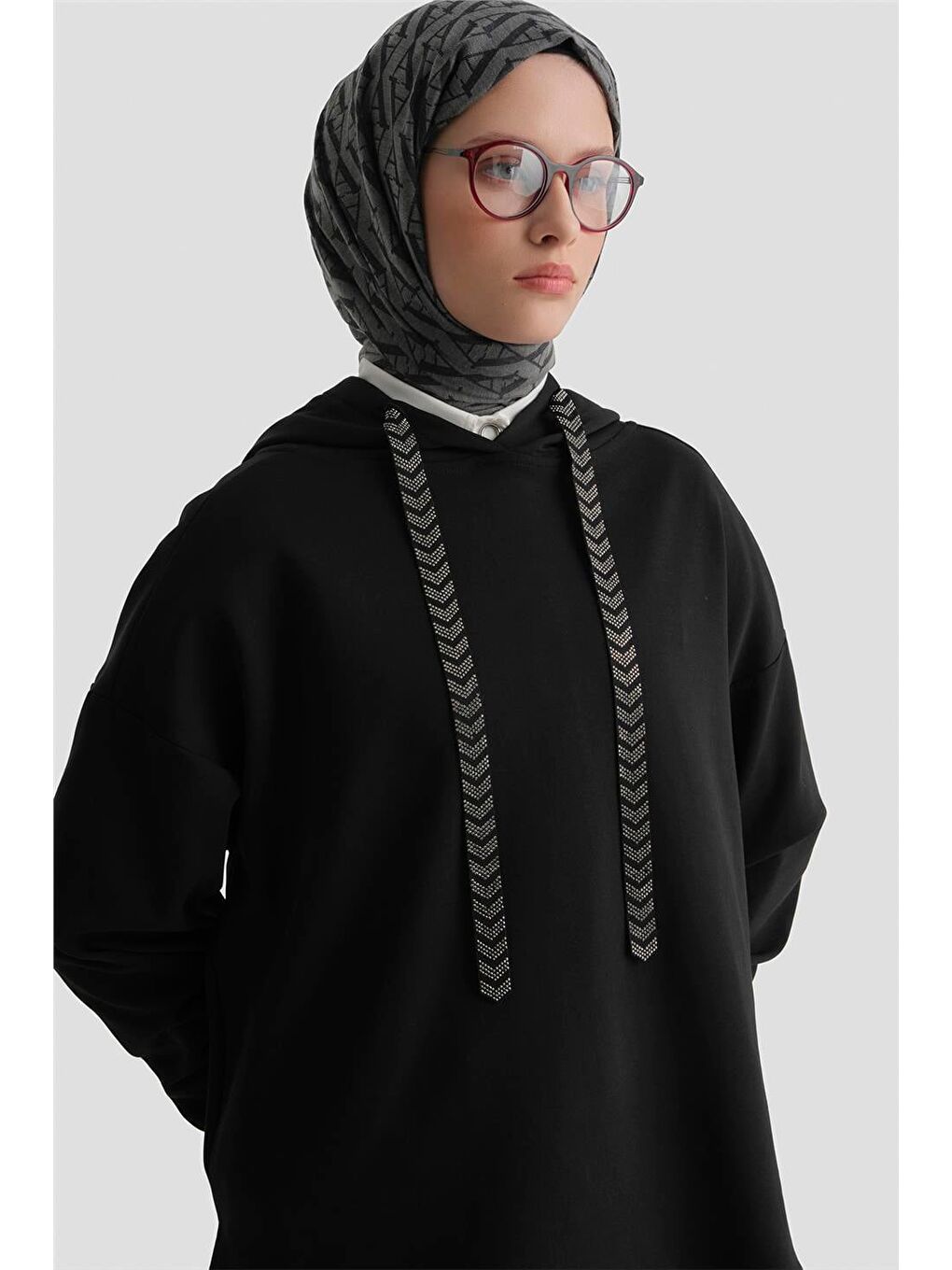 Kapüşonlu Sweat Siyah-1