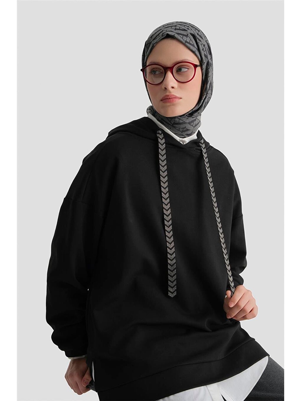 Kapüşonlu Sweat Siyah-3