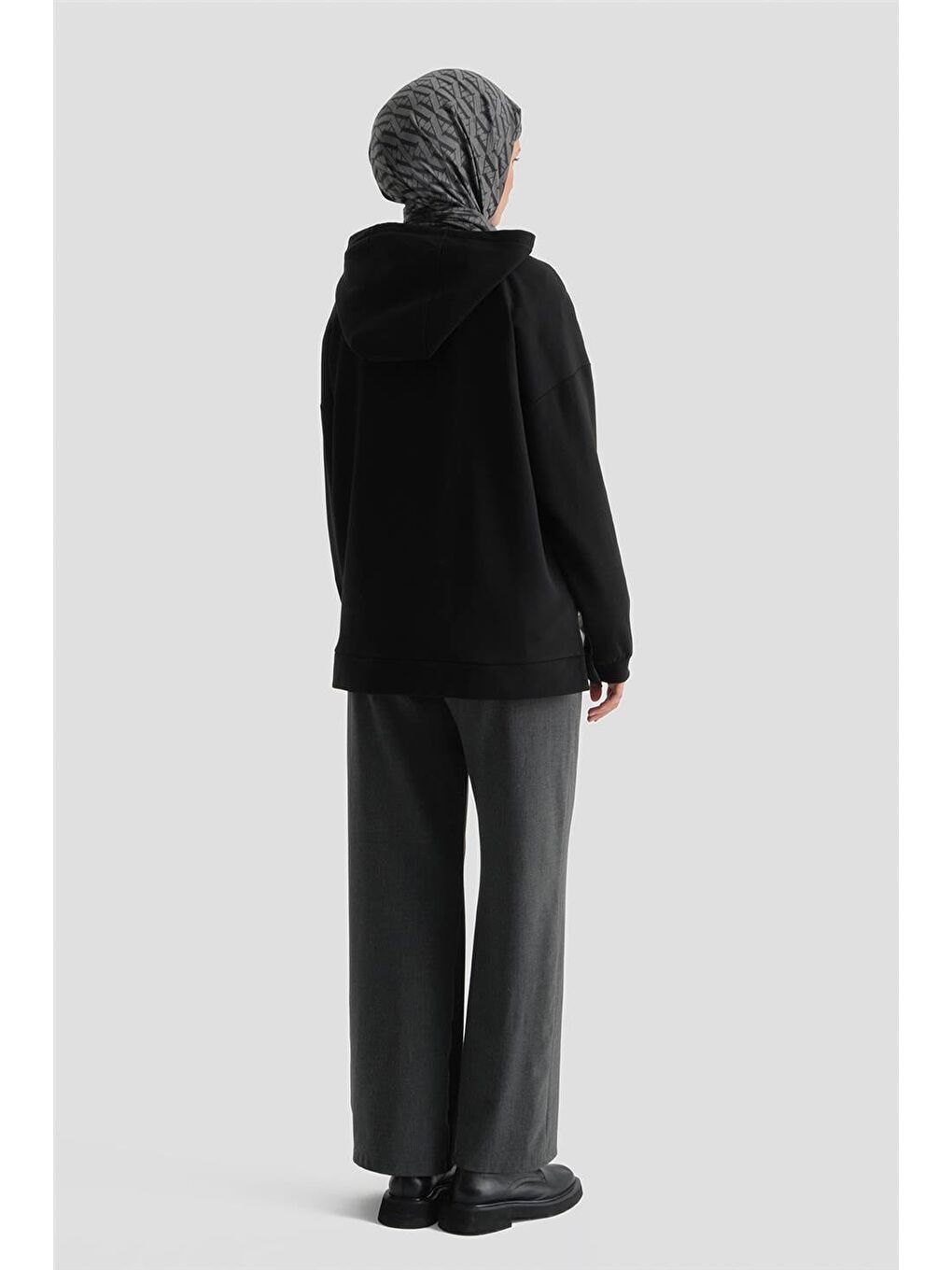 Kapüşonlu Sweat Siyah-4