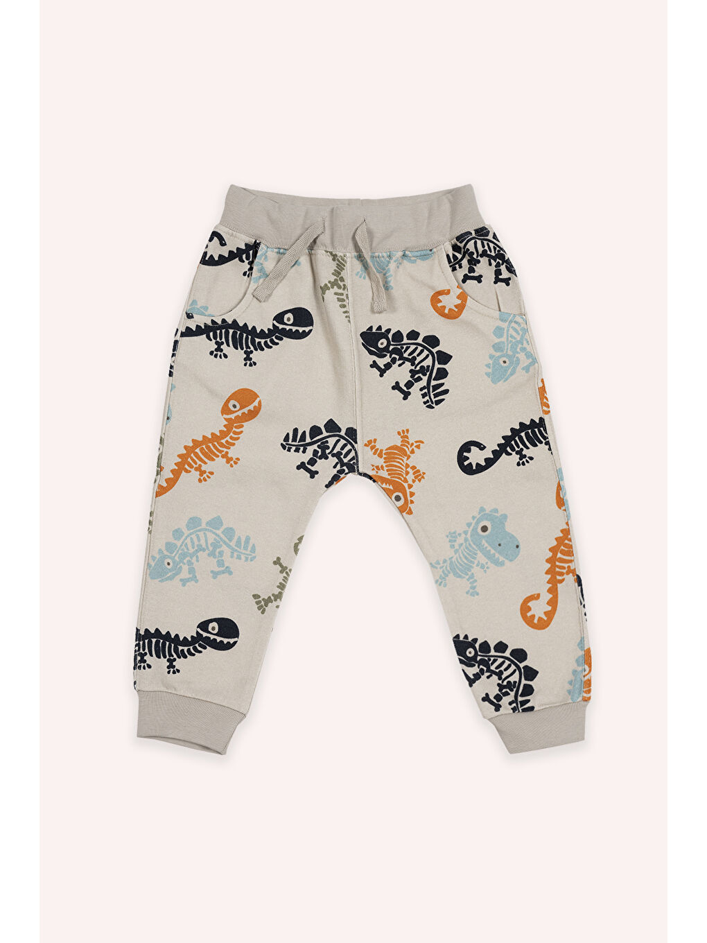 Bej Erkek Çocuk Baskılı 2'li Eşofman Takım-4