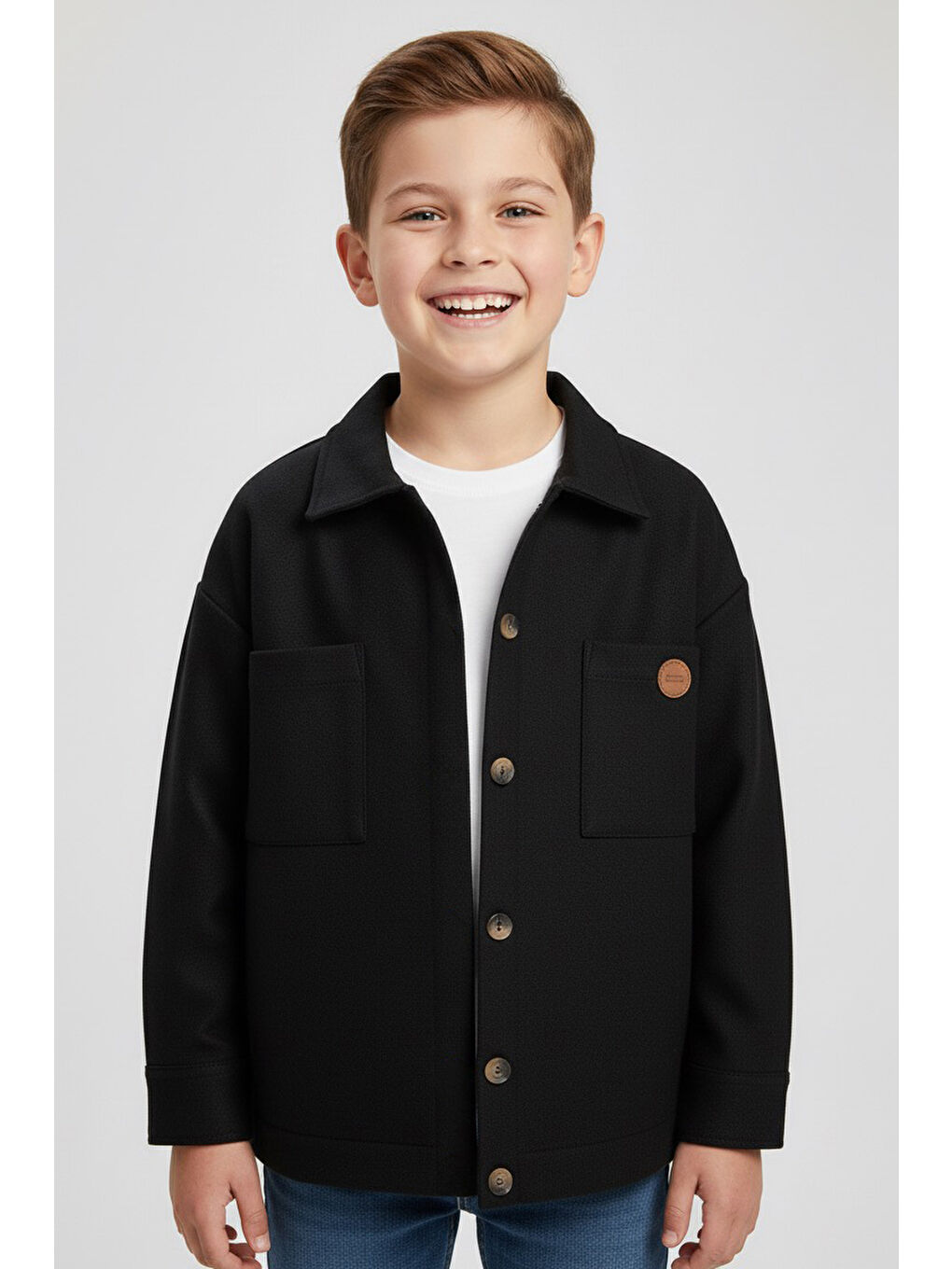 Erkek Çocuk Siyah Çitf Cepli Ceket - 27961-SIYAH-1