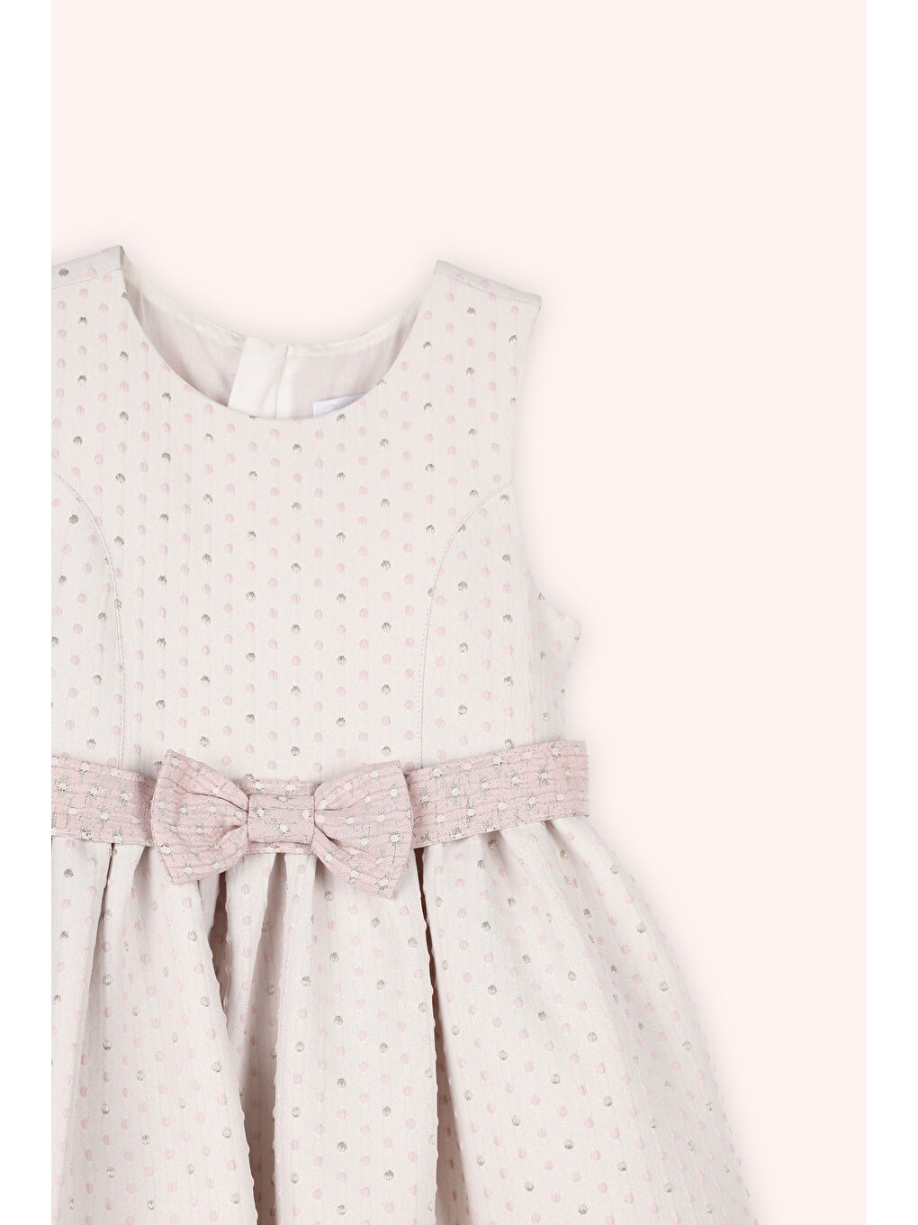 Kız Çocuk Kolsuz Parti Elbisesi Pembe-1