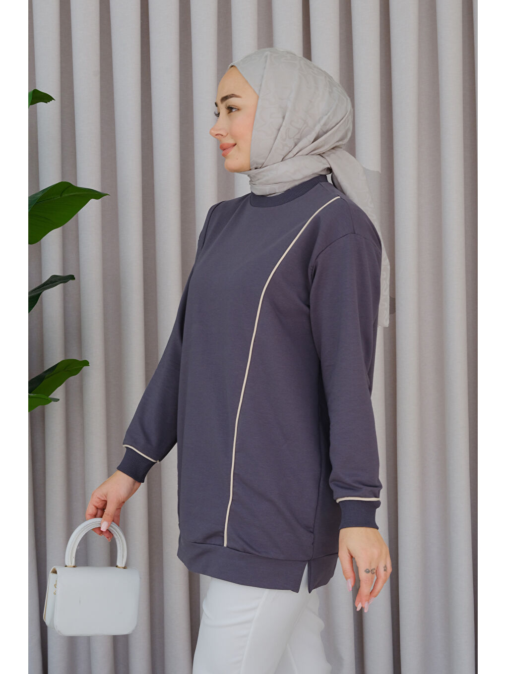 Locco Moda Füme Biyeli Tunik Füme - 1