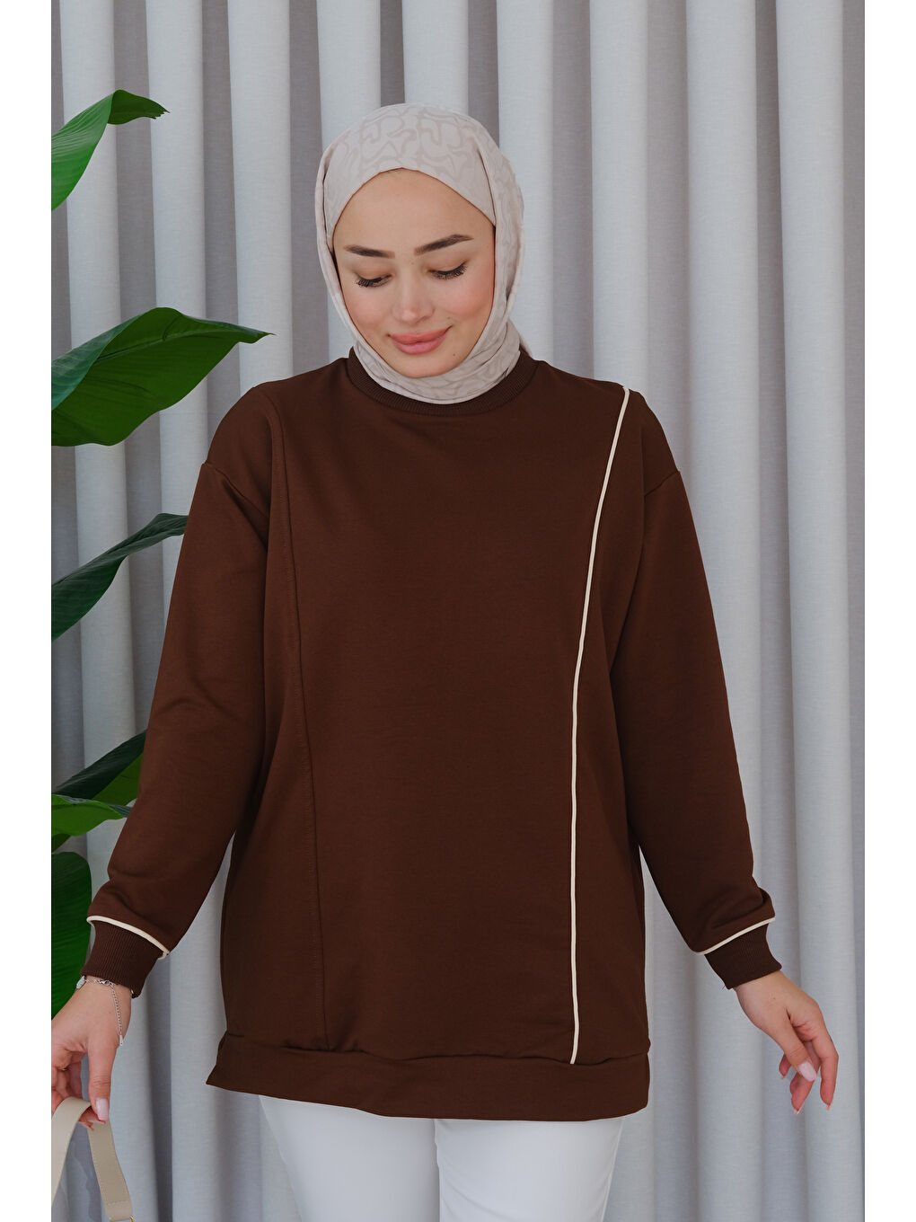 Locco Moda Kahverengi Biyeli Tunik Kahverengi - 2