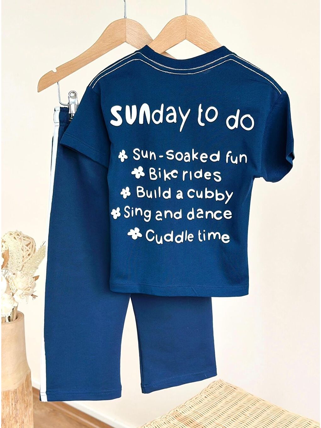 Erkek Çocuk Lacivert Baskılı Pamuklu Altüst Takım-2
