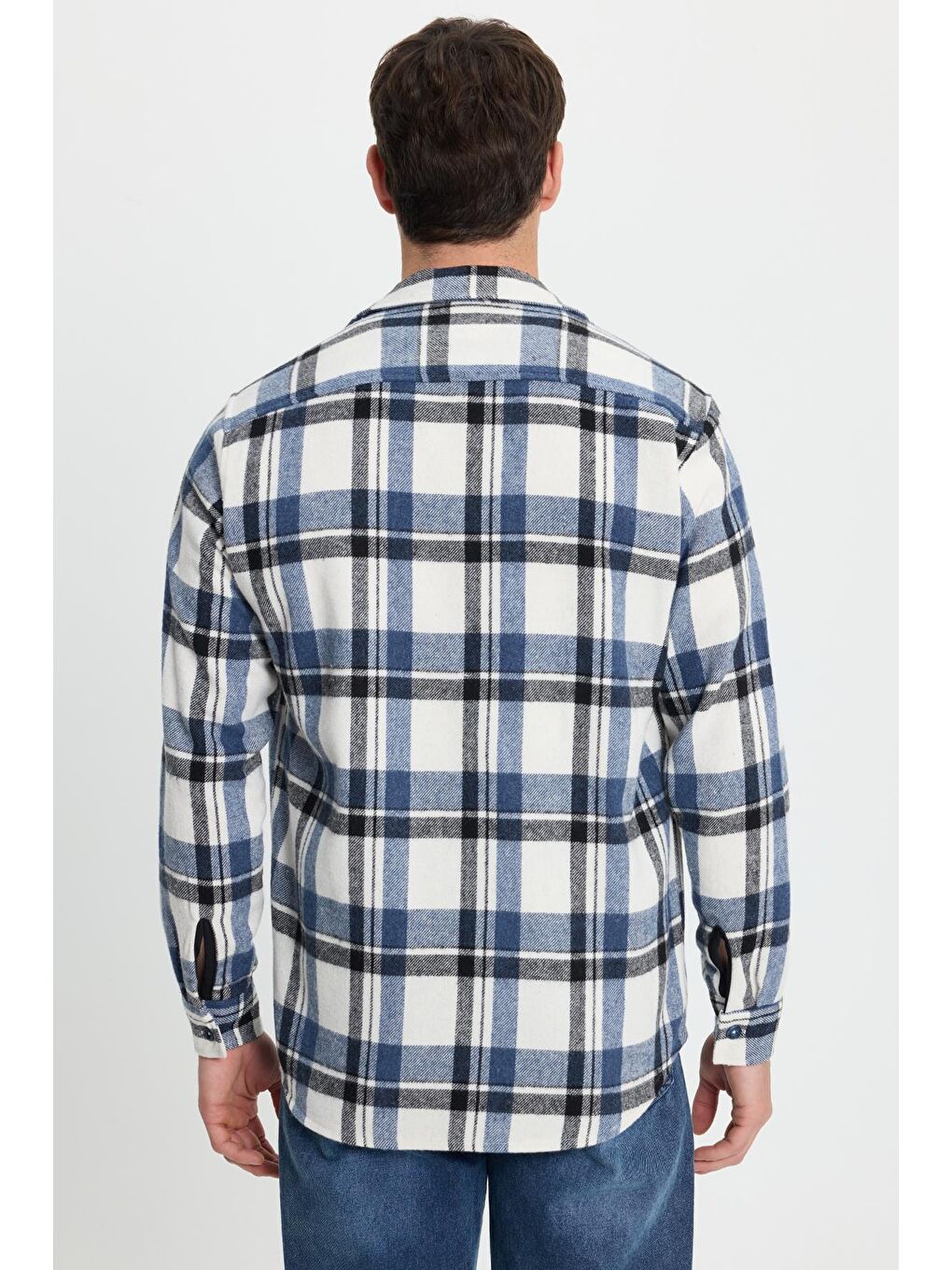 Karışık Erkek Regular Fit Klasik Kesim Çift Cepli Kışlık Oduncu Kareli Gömlek-6