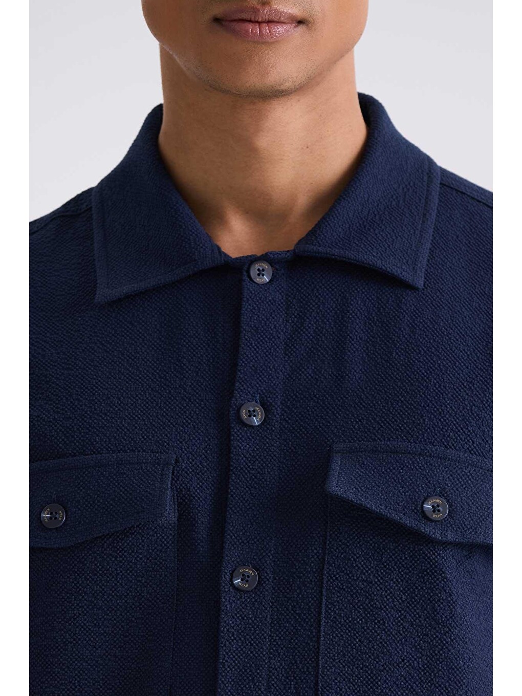 Lacivert Slim Fit Cepli Spor Gömlek-2