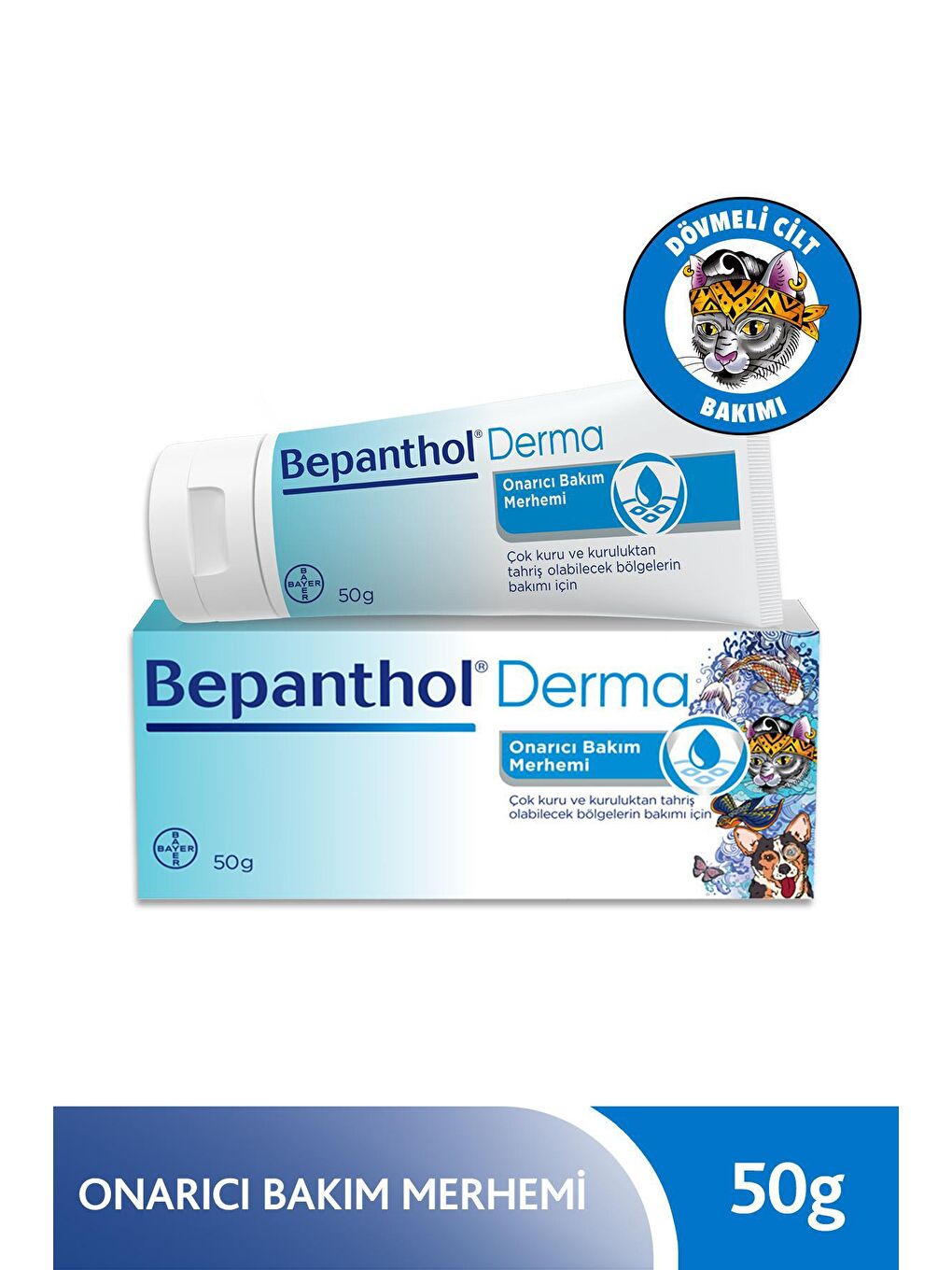 Bepanthol Şeffaf Derma Onarıcı Bakım Merhemi 50gr – Dövme Bakımı Serisi