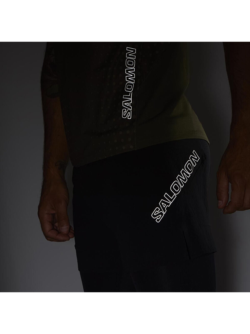 Sense 2in1 Erkek Siyah Koşu Şortu-4